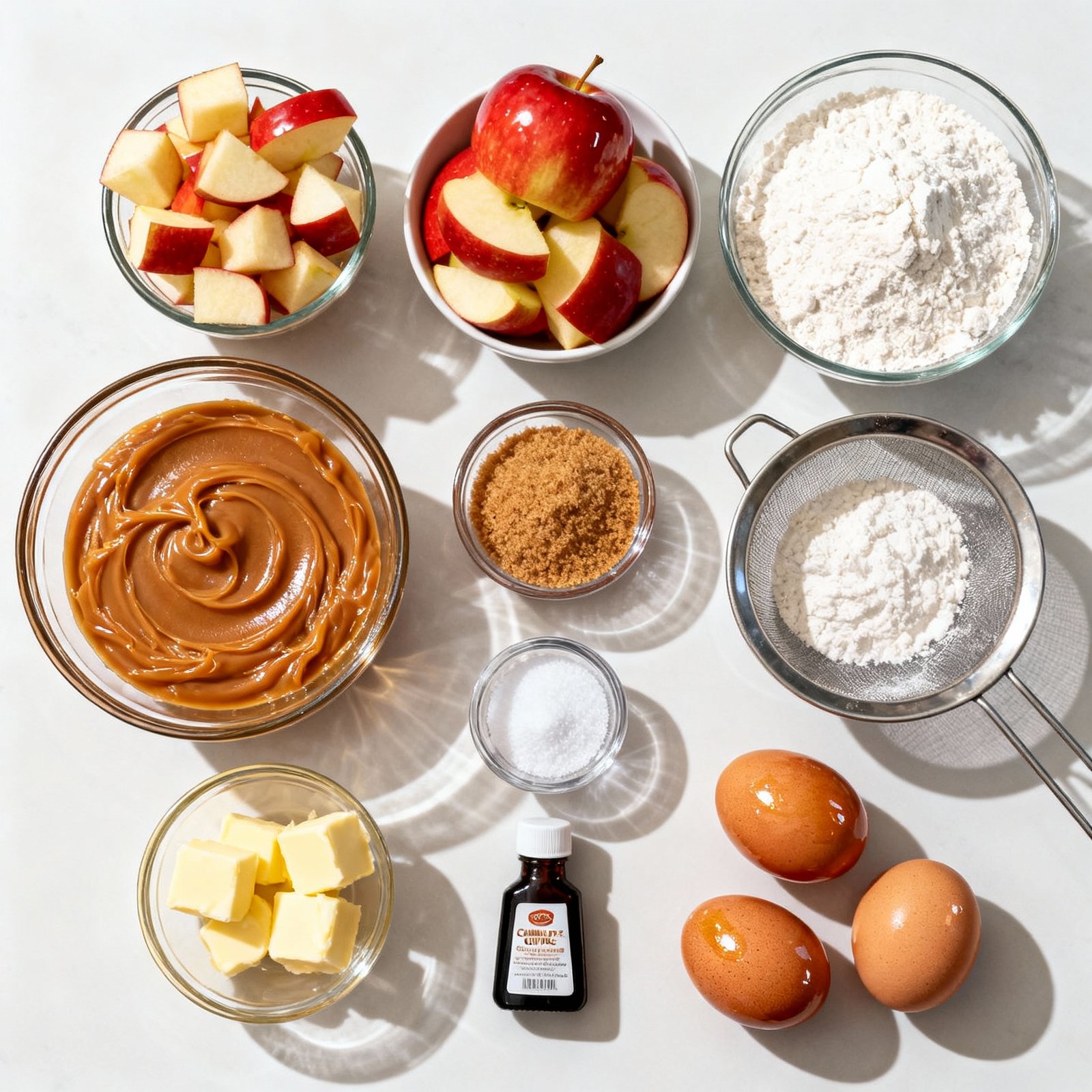 Caramel Apple Cupcakes with caramel frosting ingredients