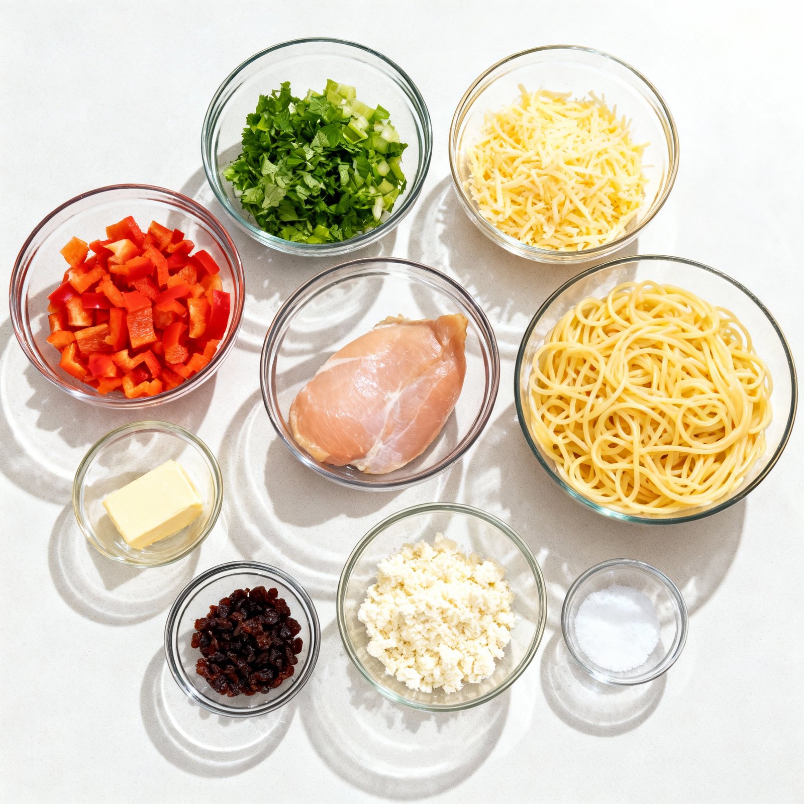 This Chicken Alfredo Bake is sure to bring the whole family to the table ingredients