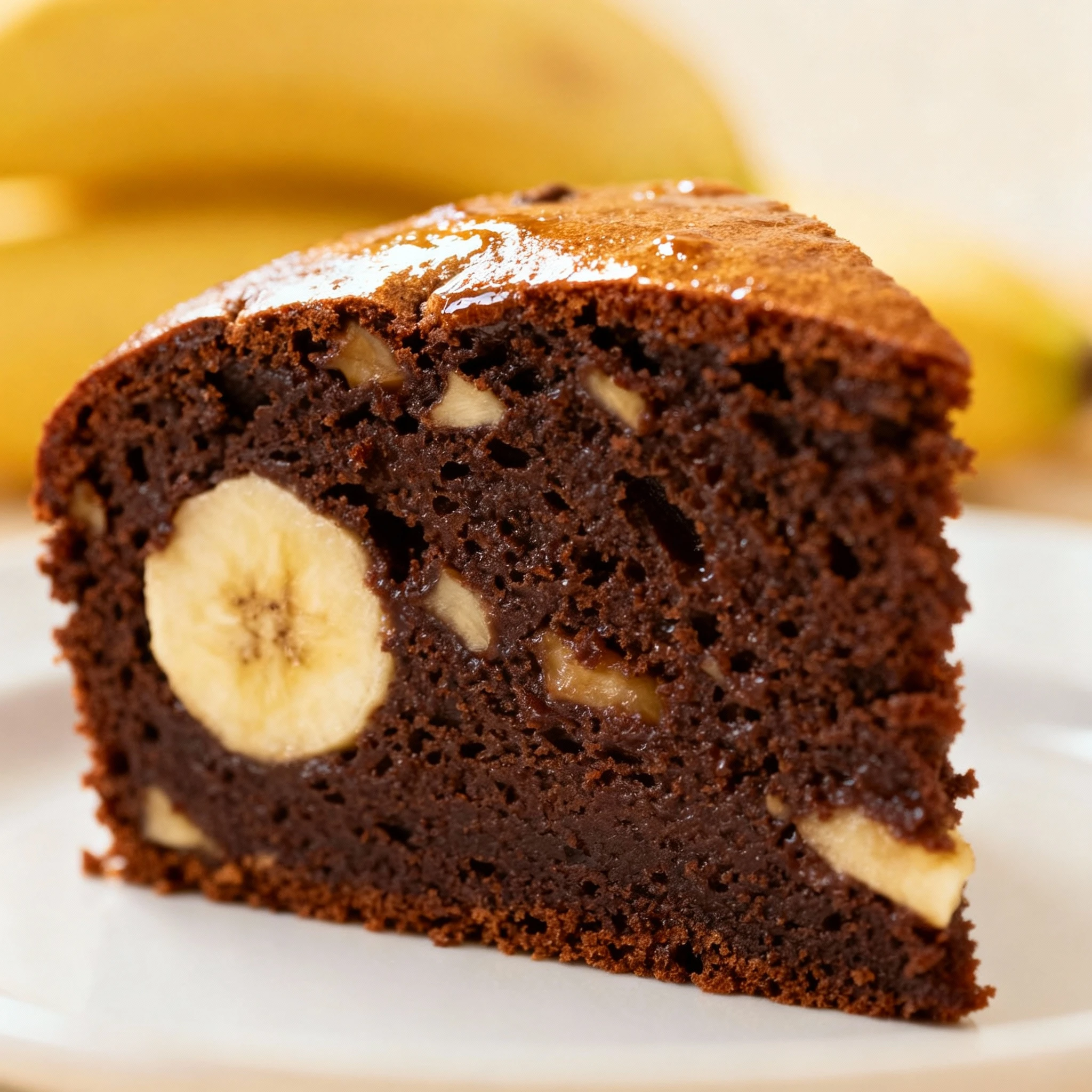 This one-bowl Chocolate Banana Applesauce Cake is made without oil or butter and is perfect for snacking finished