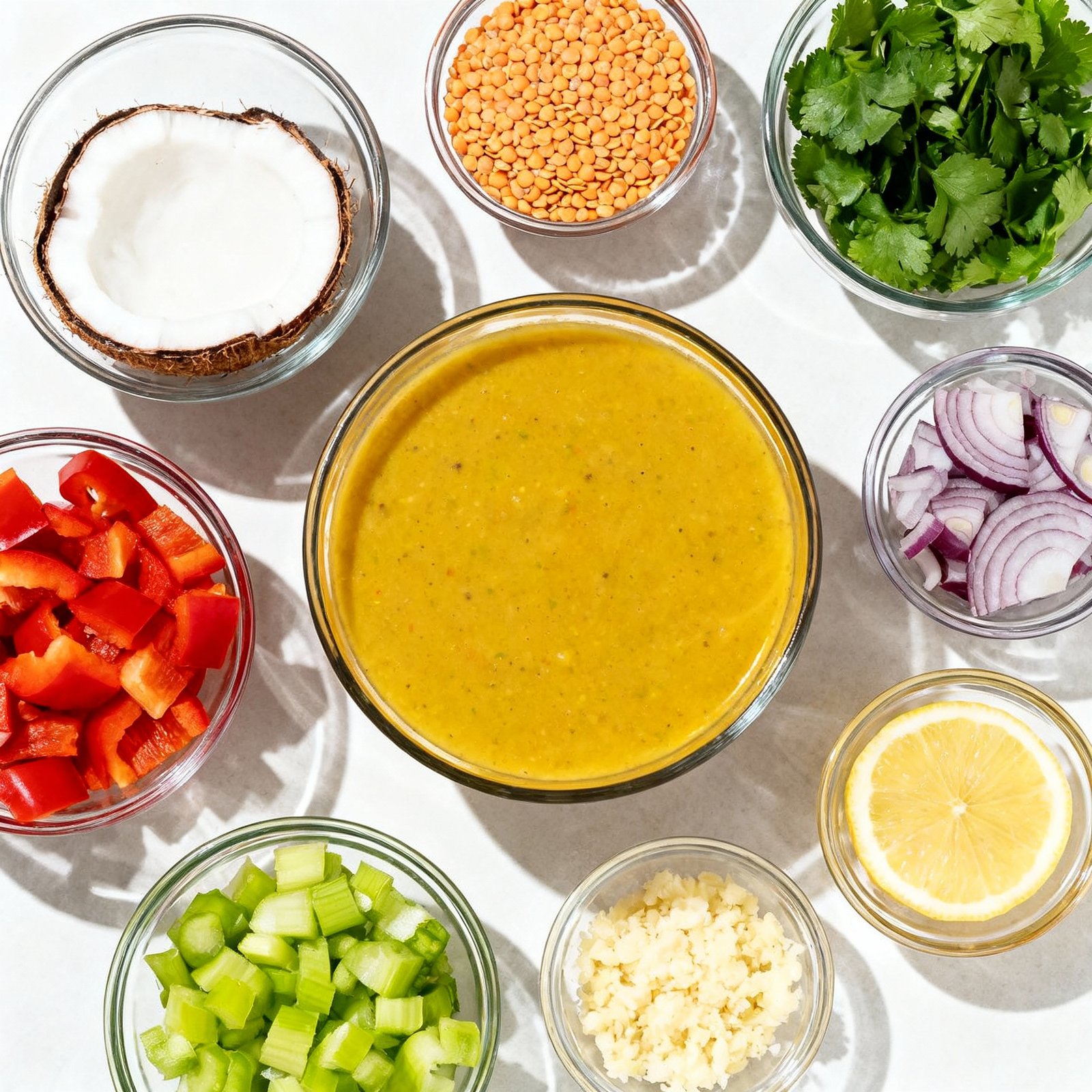 Coconut Curry Lentil Soup ingredients