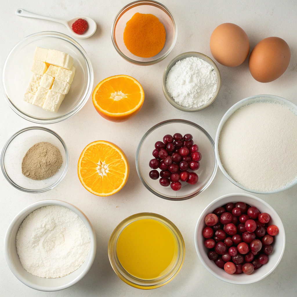 Cranberry Orange Muffins ingredients