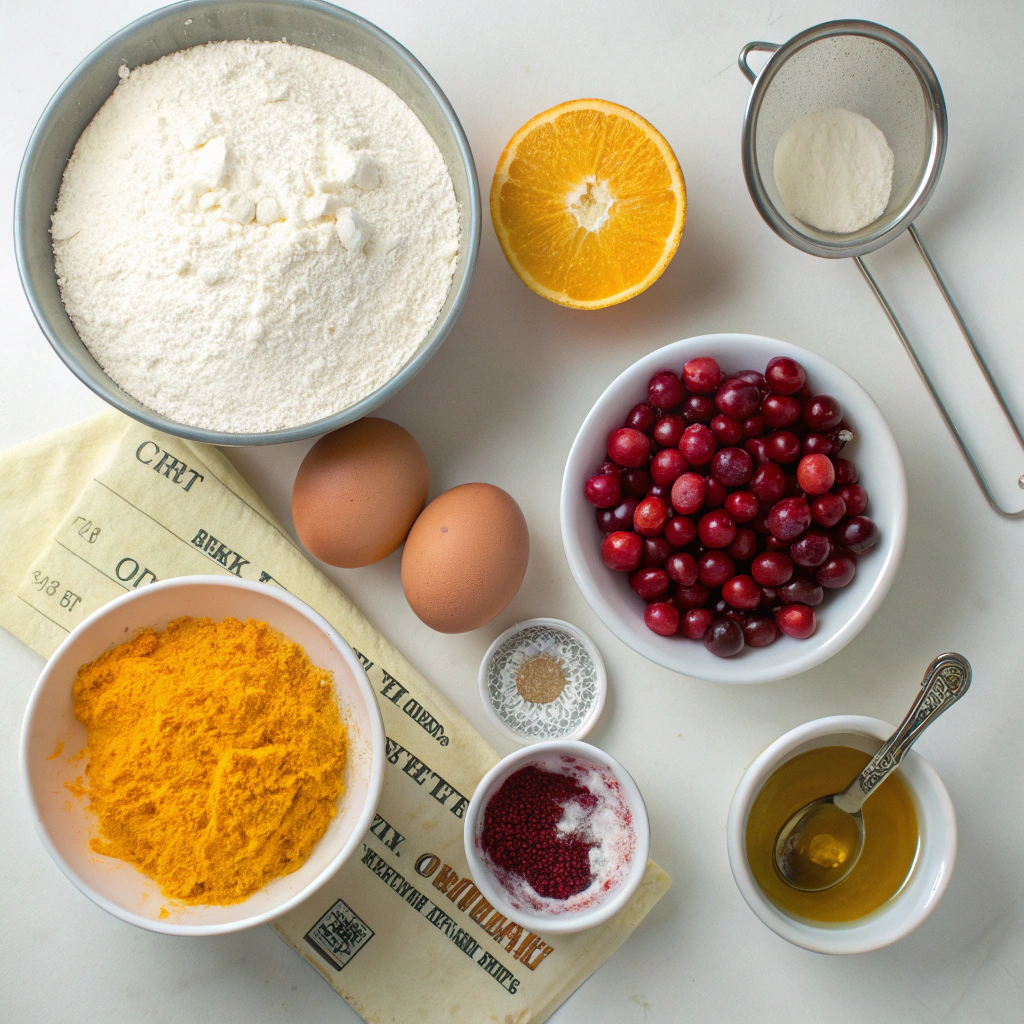 Cranberry Orange Muffins ingredients