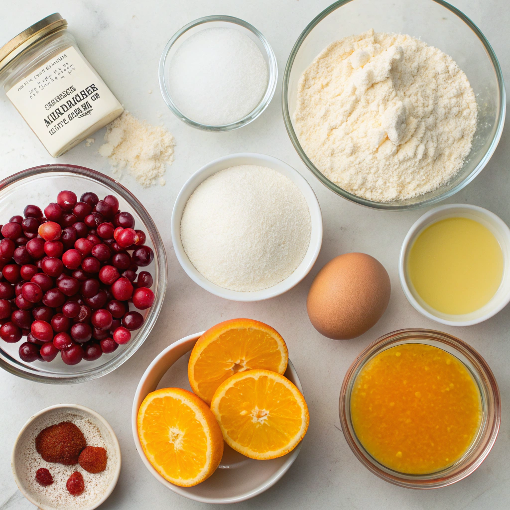 Cranberry Orange Muffins ingredients