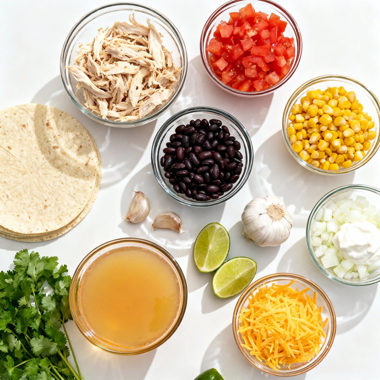 Creamy Chicken Enchilada Soup ingredients