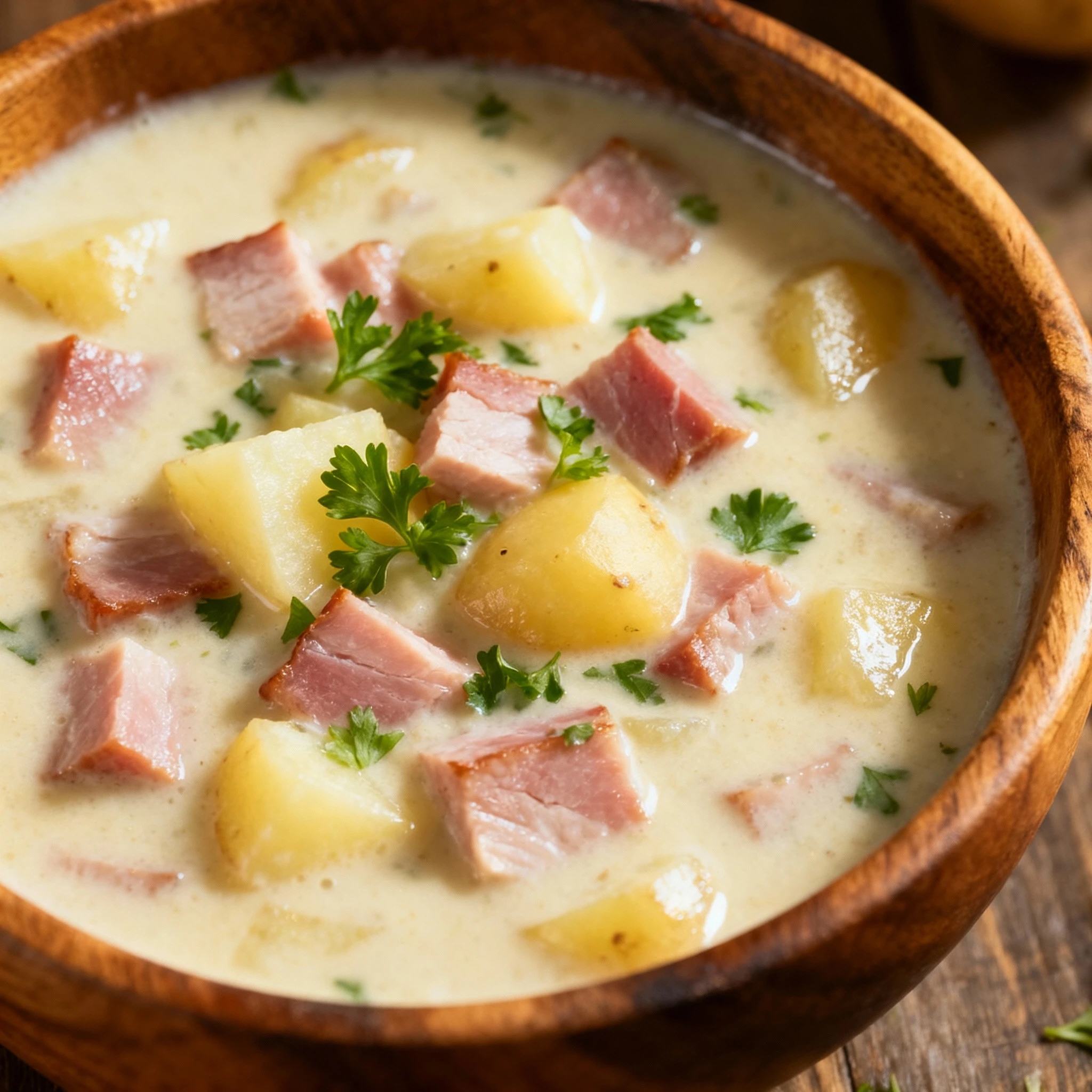 Creamy Ham and Potato Soup for Cozy Nights finished