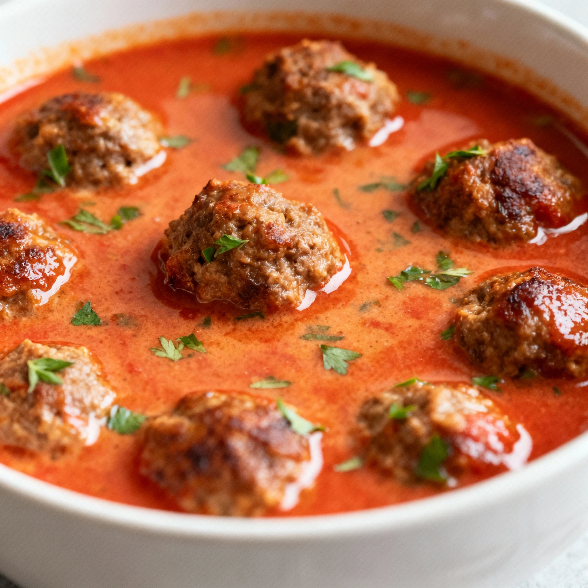 Creamy Italian Meatball Soup: Hearty Bowl of Comfort finished