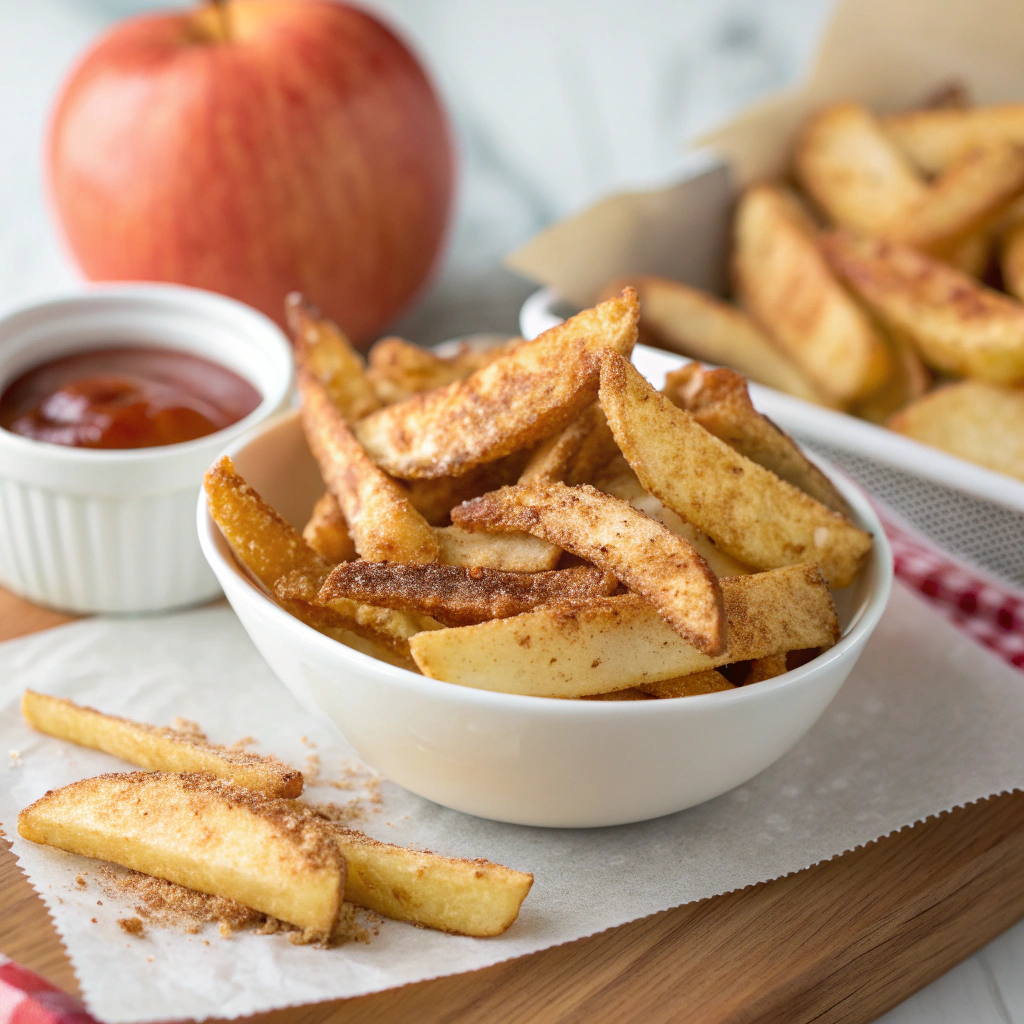 Crispy Air Fryer Apple Fries You’ll Love finished