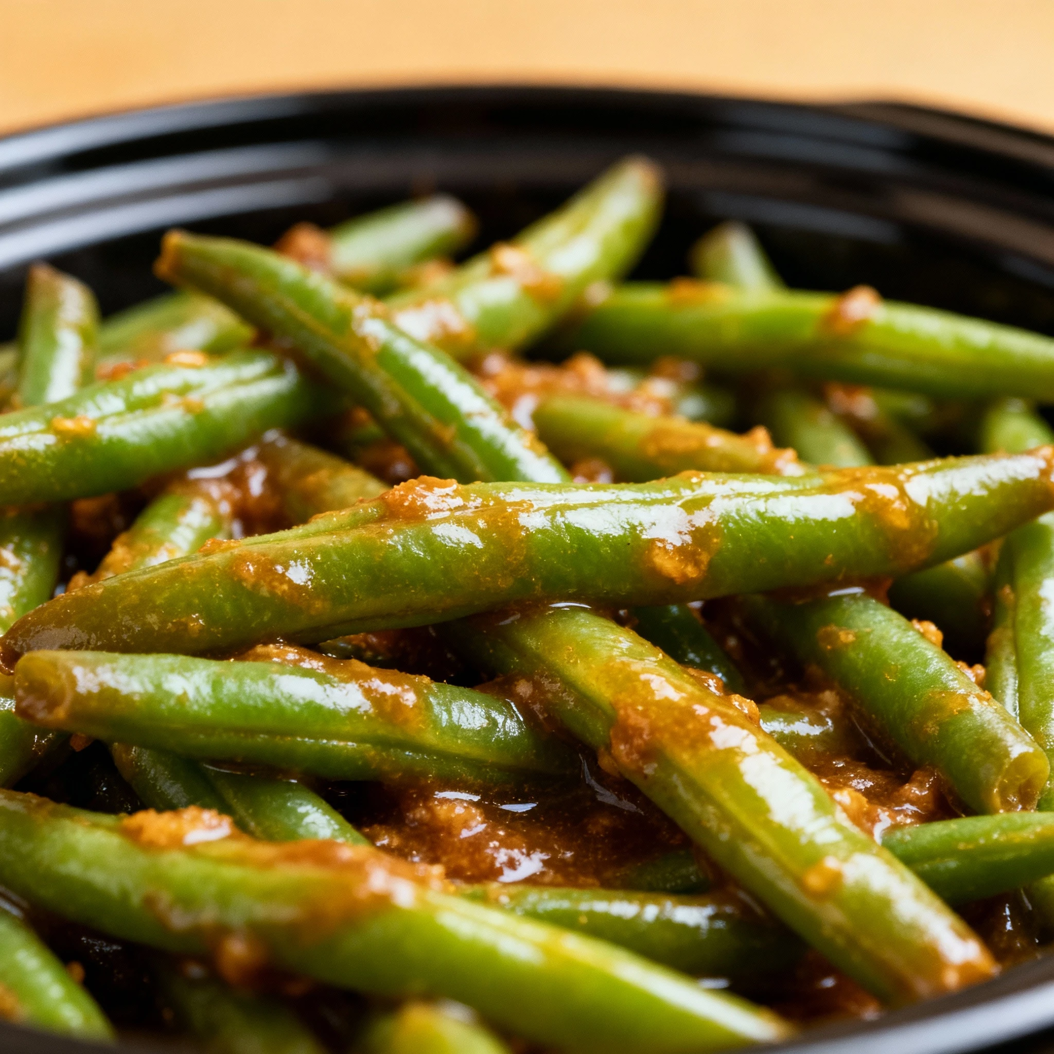 Crockpot Green Beans finished