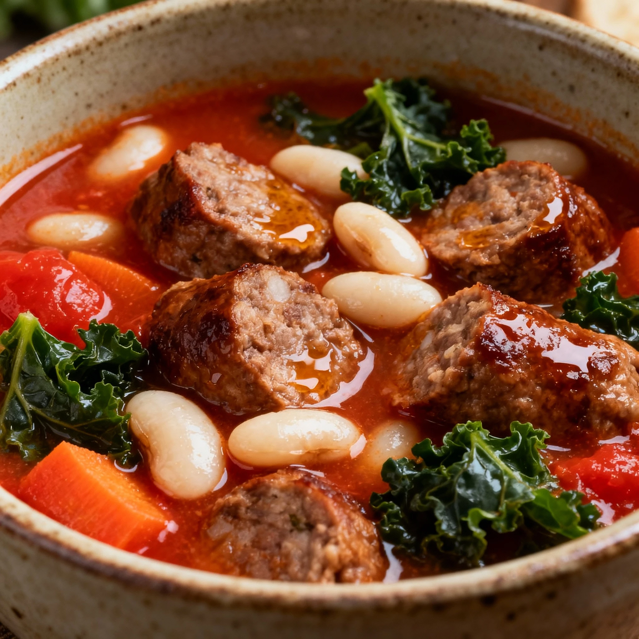 Italian Sausage Soup recipe finished