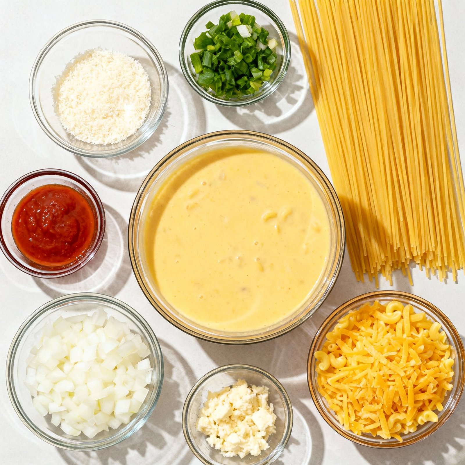 Mac and Cheese Soup ingredients