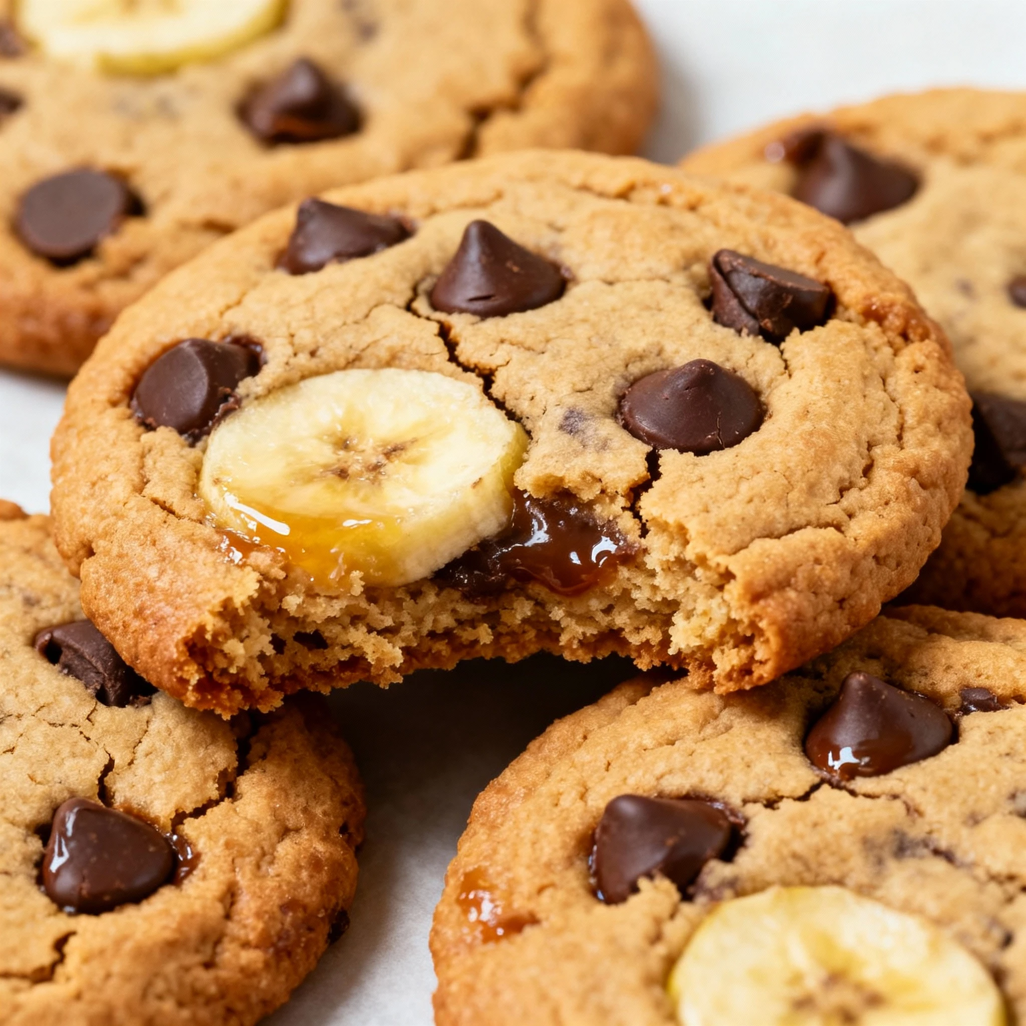 The best way to use up those ripe bananas is these delicious Peanut Butter Banana Chocolate Chip Cookies finished