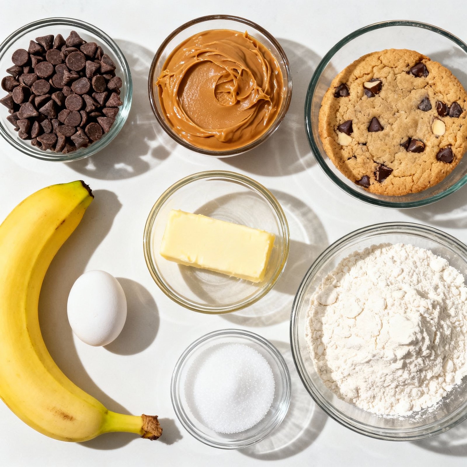 The best way to use up those ripe bananas is these delicious Peanut Butter Banana Chocolate Chip Cookies ingredients