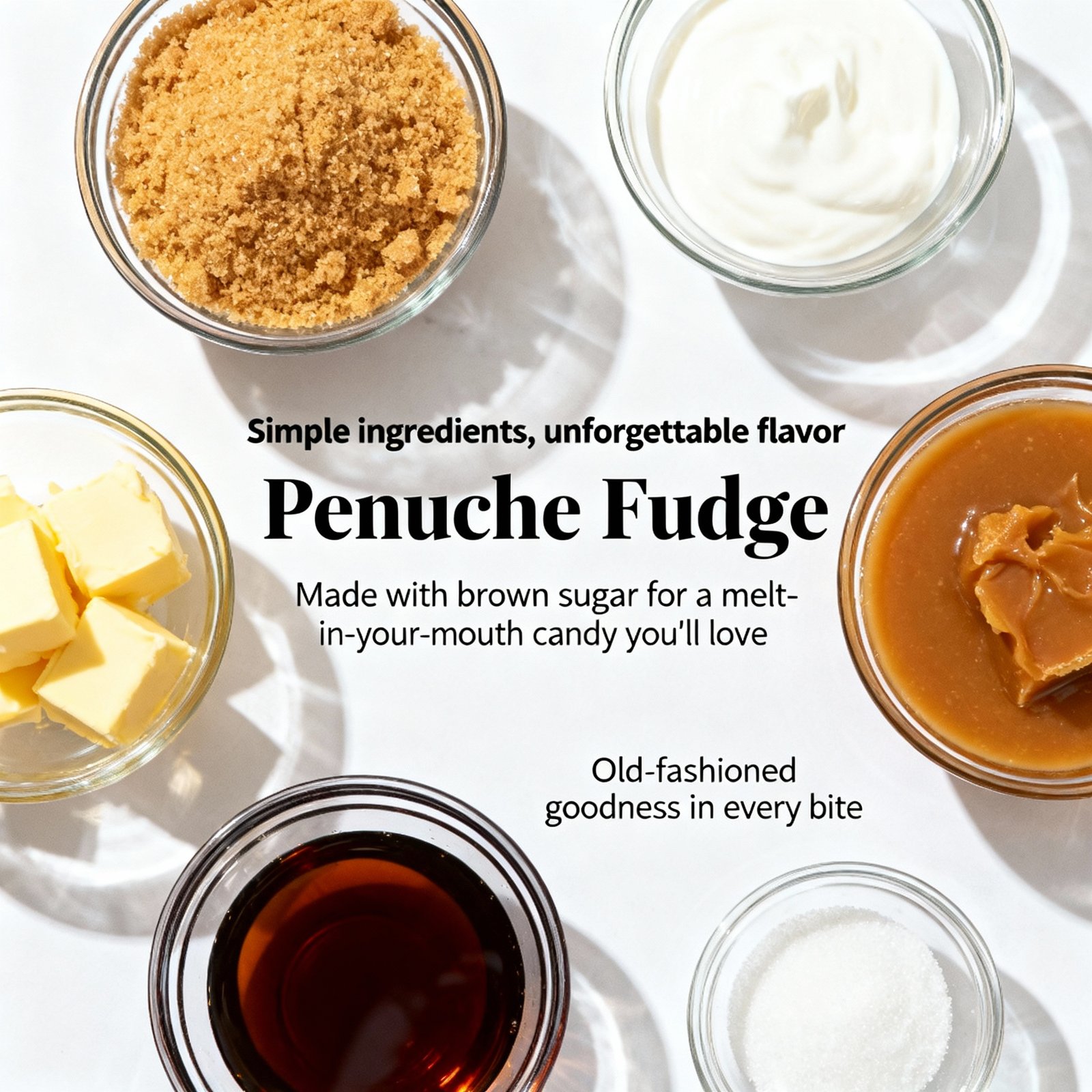 Simple ingredients, unforgettable flavor This Penuche Fudge is made with brown sugar for a melt-in-your-mouth candy youll love Old-fashioned goodness in every bite ingredients