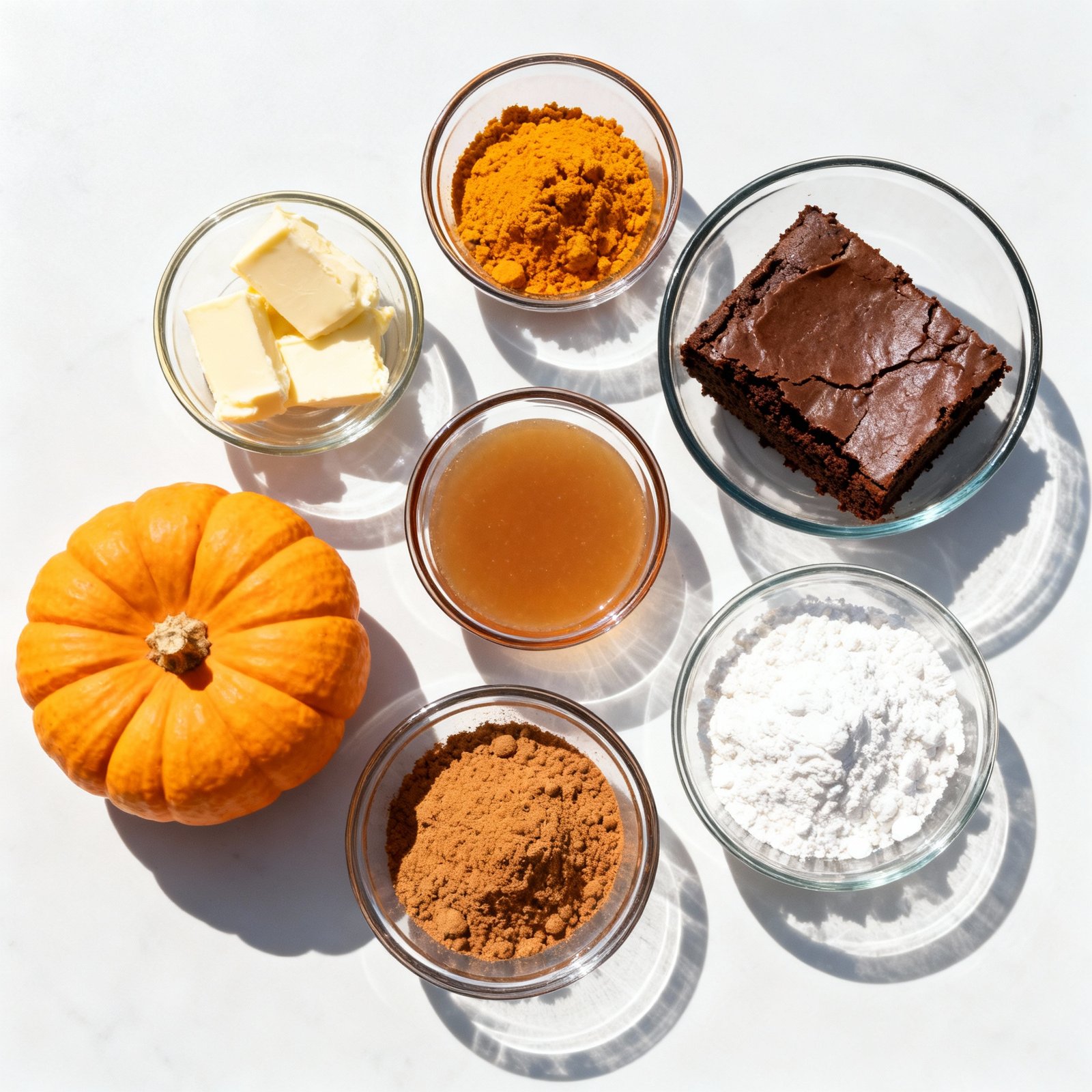 Brownies just got a fall makeover! These Pumpkin Brownies are rich, fudgy and bursting with fall flavor. ingredients