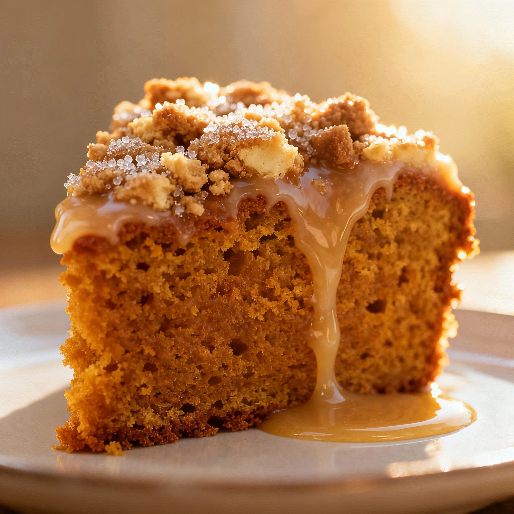 This Pumpkin Coffee Cake shines with warm fall spices and a simple streusel topping No mixer needed finished