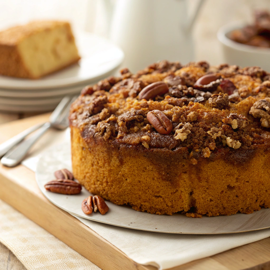  Pumpkin Pecan Coffee Cake finished dish
