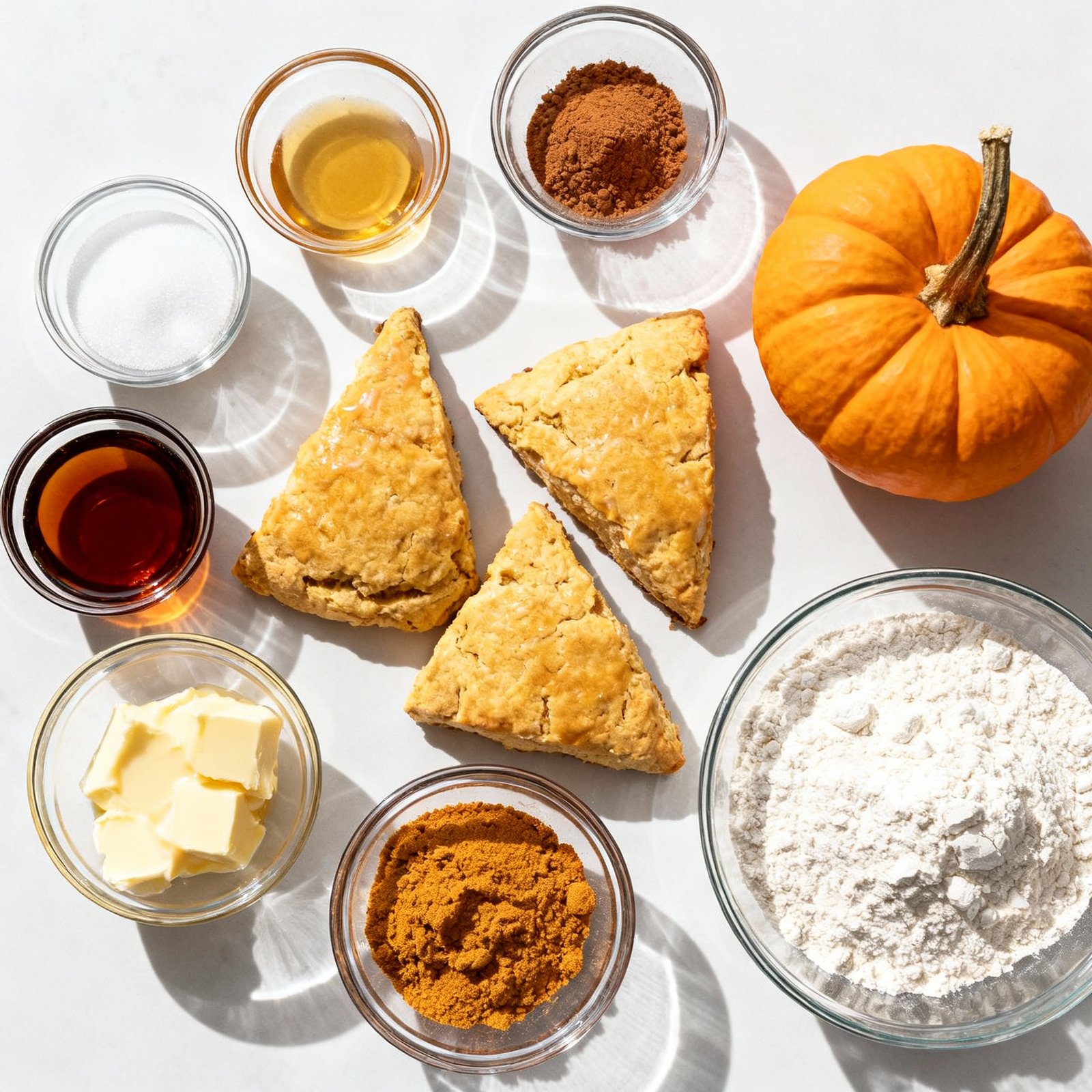 These Pumpkin Scones are a delightful addition to any breakfast or brunch menu The maple-cinnamon glaze is irresistible ingredients