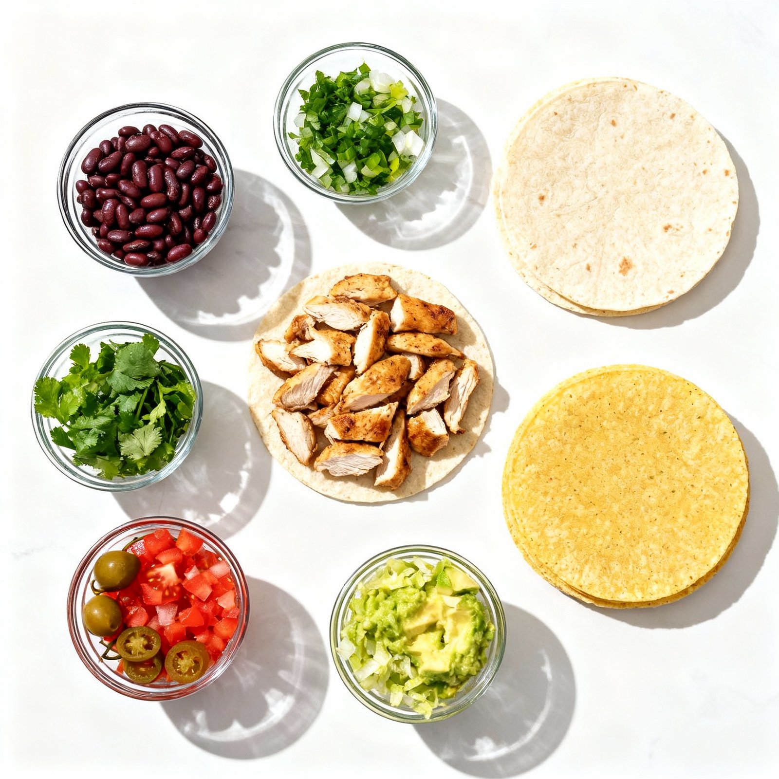 This quick and easy Chicken Taco Soup recipe is packed with tender chicken, beans, veggies and topped with your favorite taco toppings ingredients