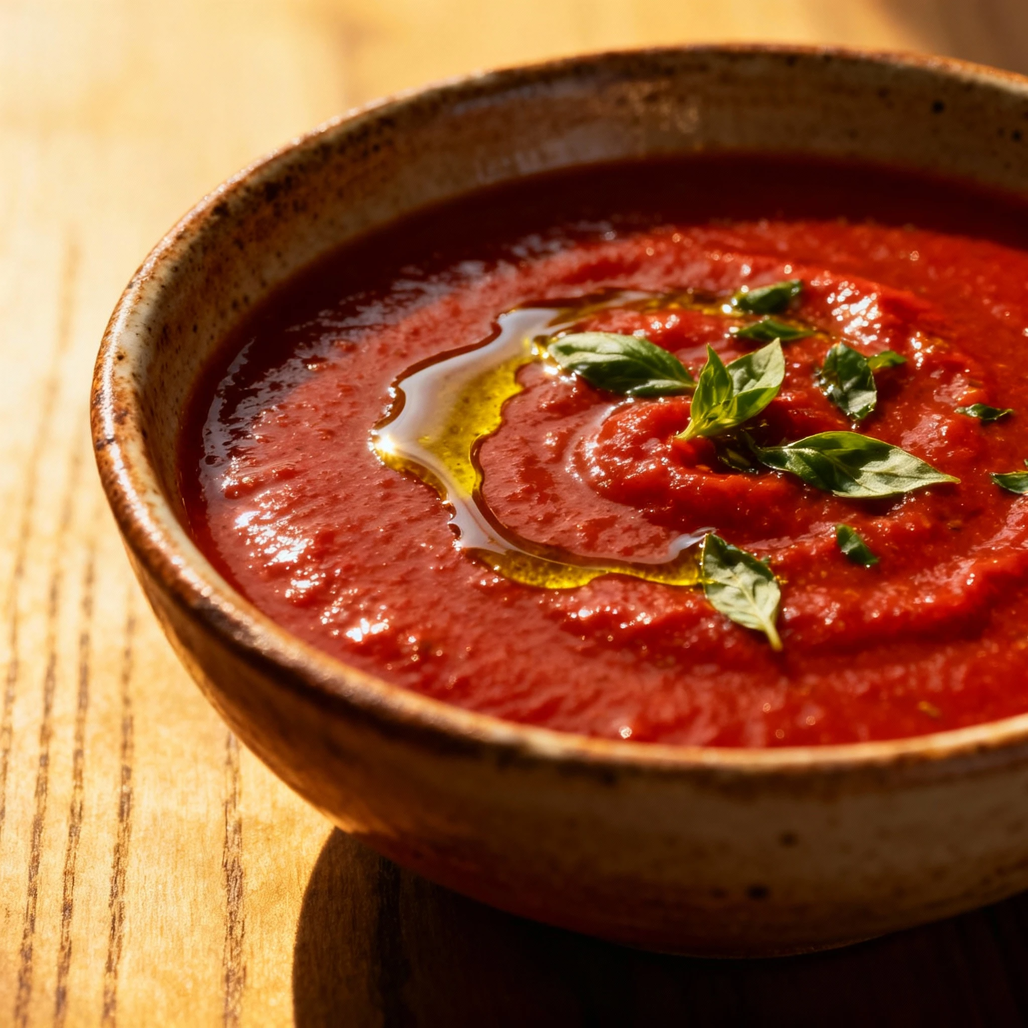Roasted Tomato Basil Soup finished