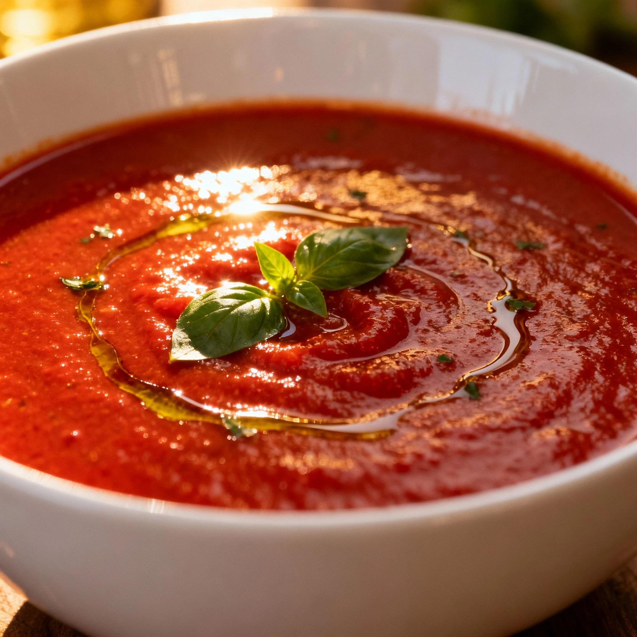 Roasted Tomato Basil Soup finished