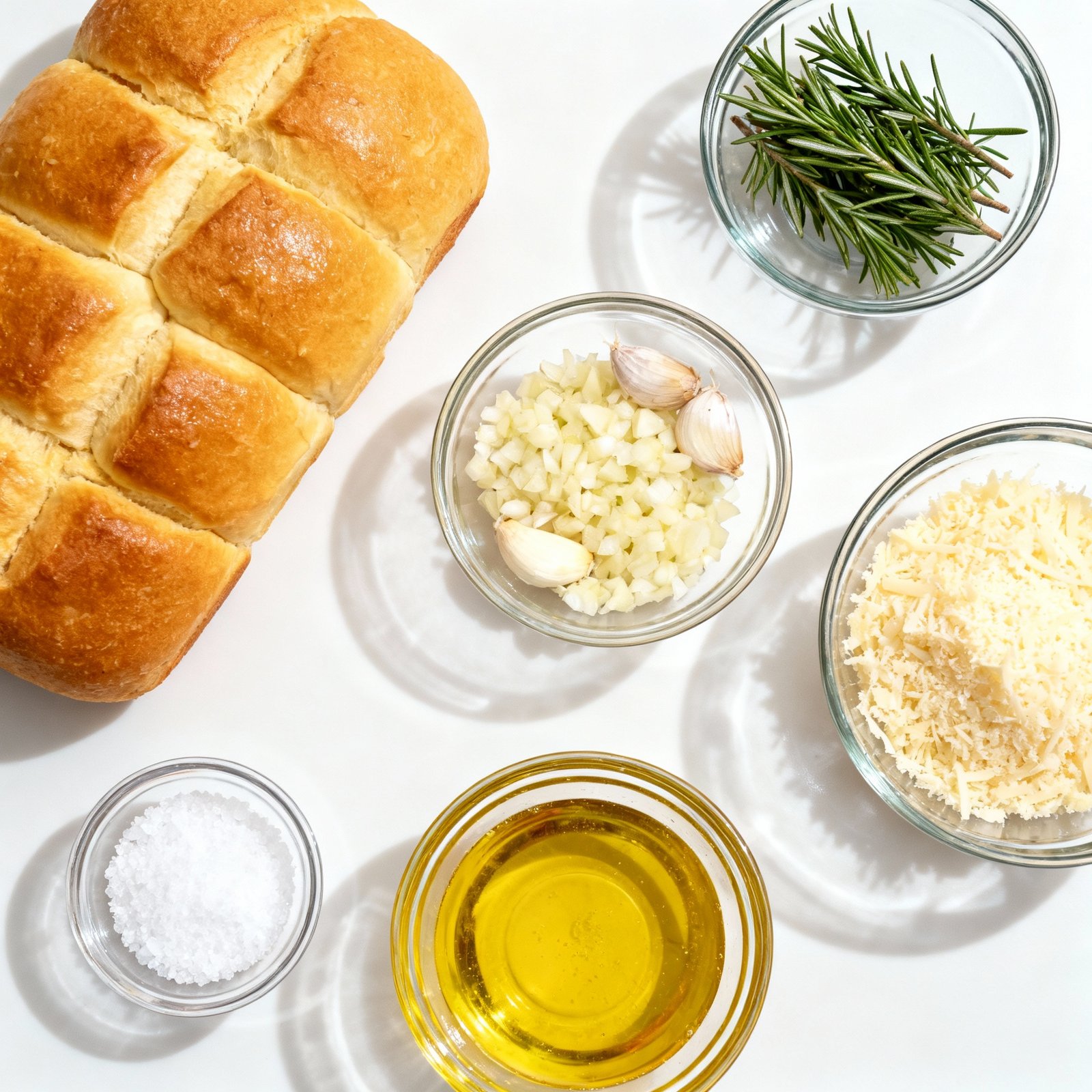 Rosemary Garlic Pull Apart Bread | Sally's Baking Addiction ingredients