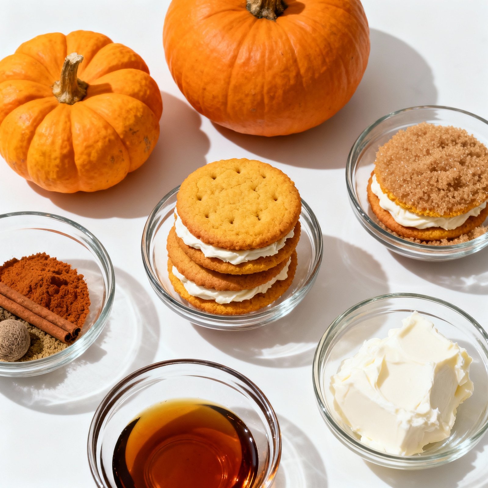 A fall favorite youll want on repeat Soft pumpkin cookies sandwiched with sweet cream filling sweet cozy and perfect for sharing ingredients