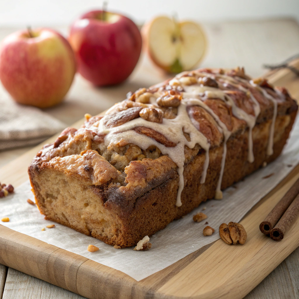 Spiced Apple Fritter Bread for Fall finished