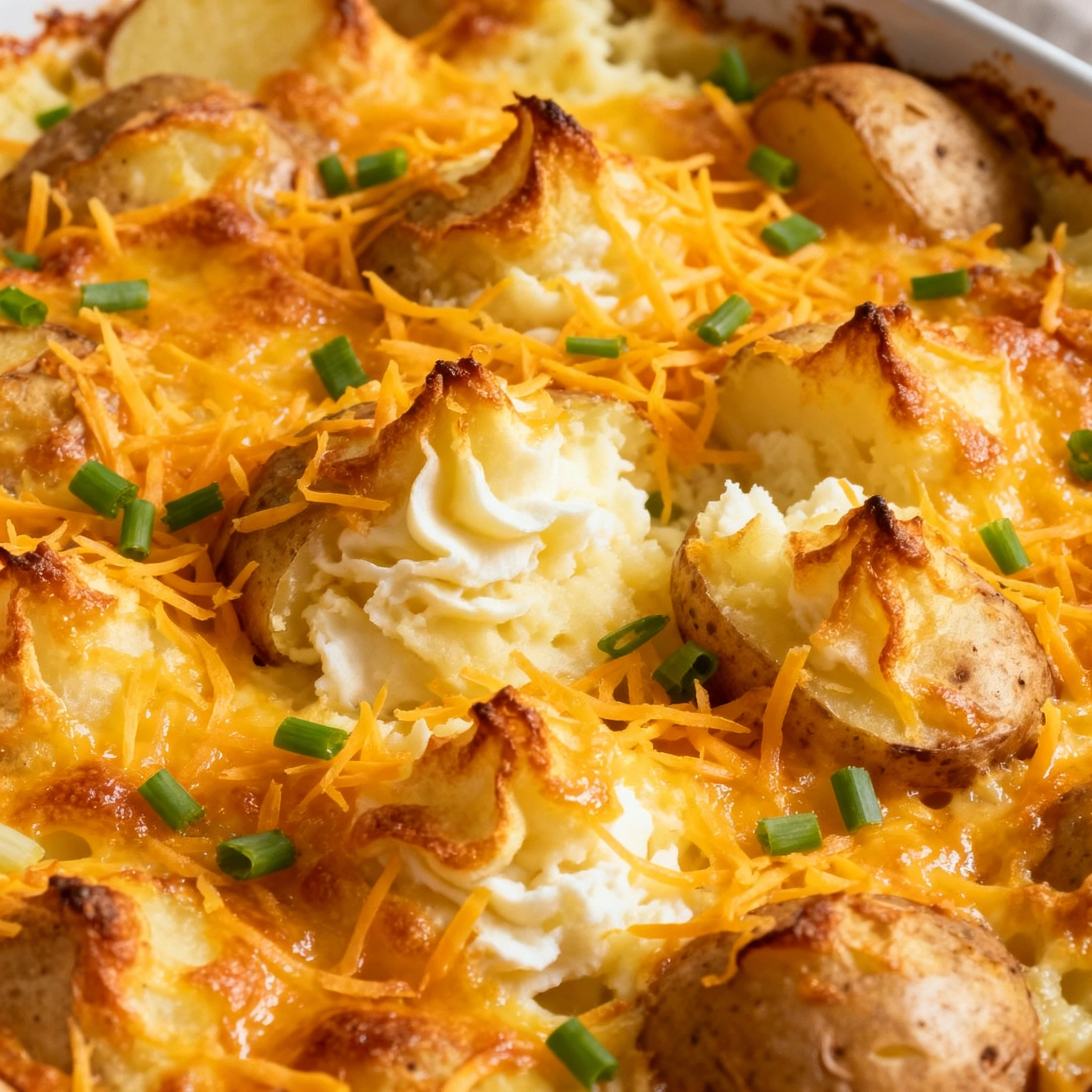 The ultimate side dish for any occasion! Whether its a holiday feast, a potluck, or a cozy family dinner, this Twice Baked Potato Casserole will be the first thing gone! finished
