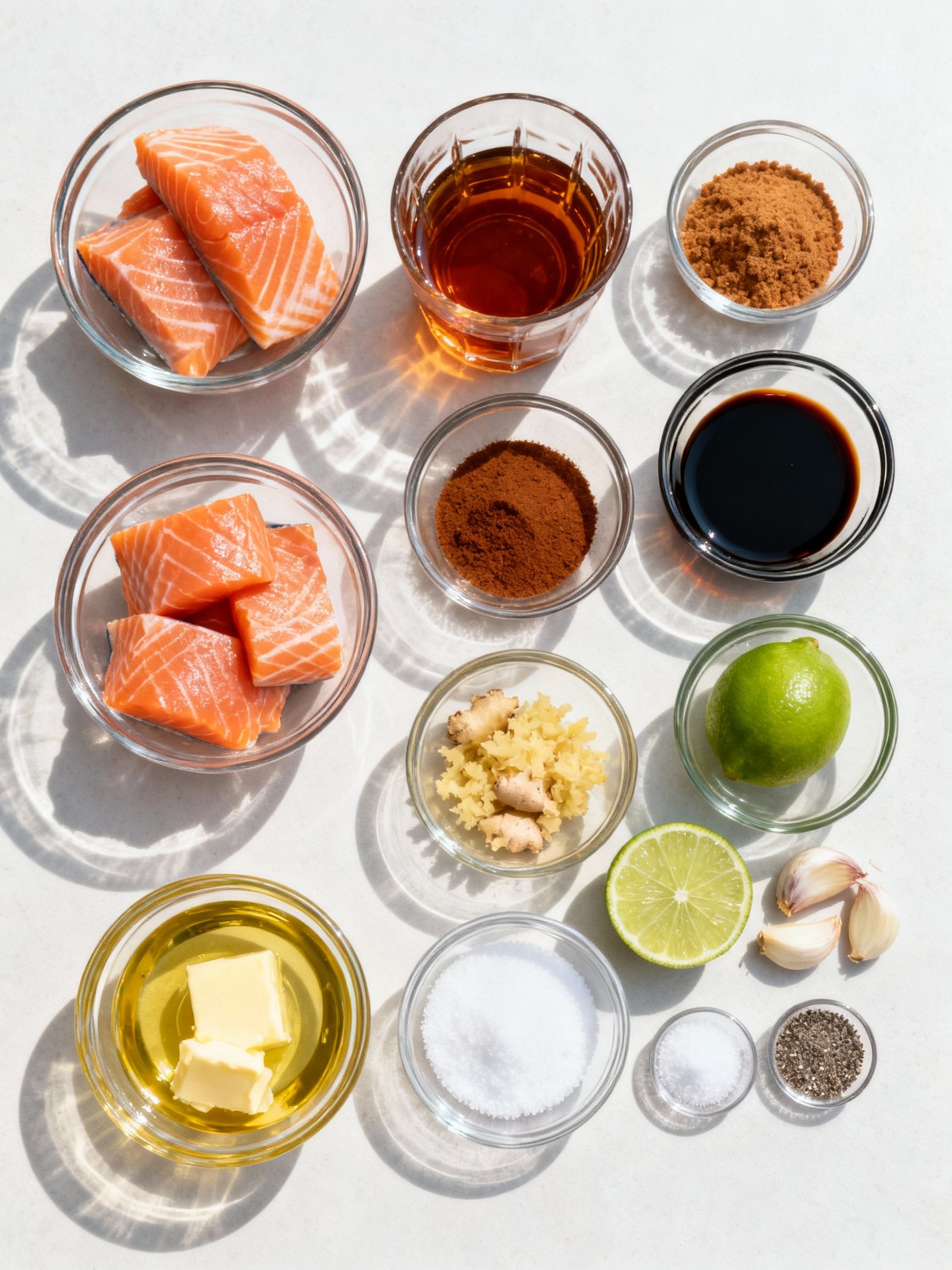 Bourbon Brown Sugar Salmon ingredients