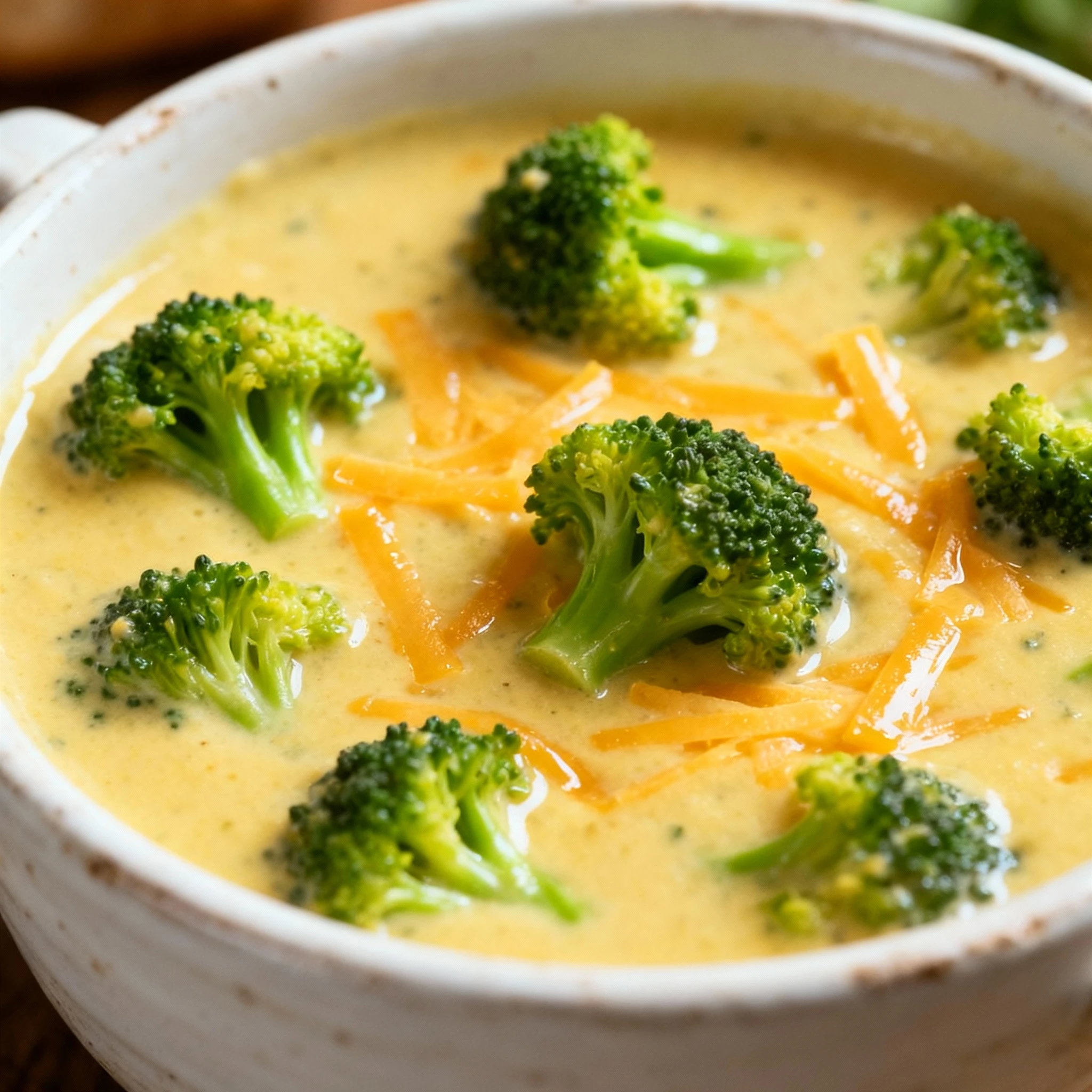 Broccoli Cheddar Soup finished