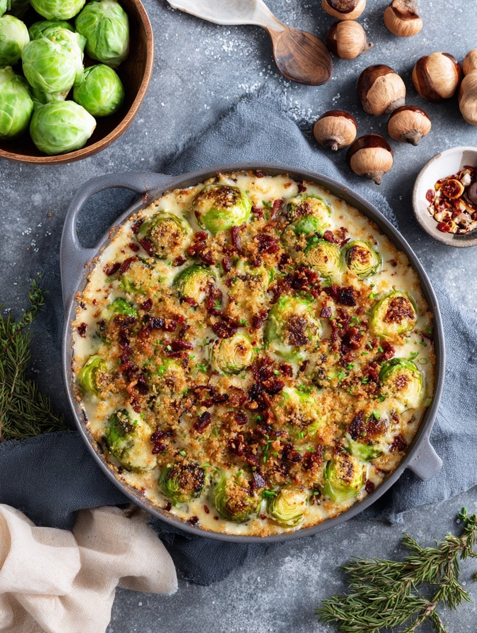 Brussels Sprouts Gratin finished