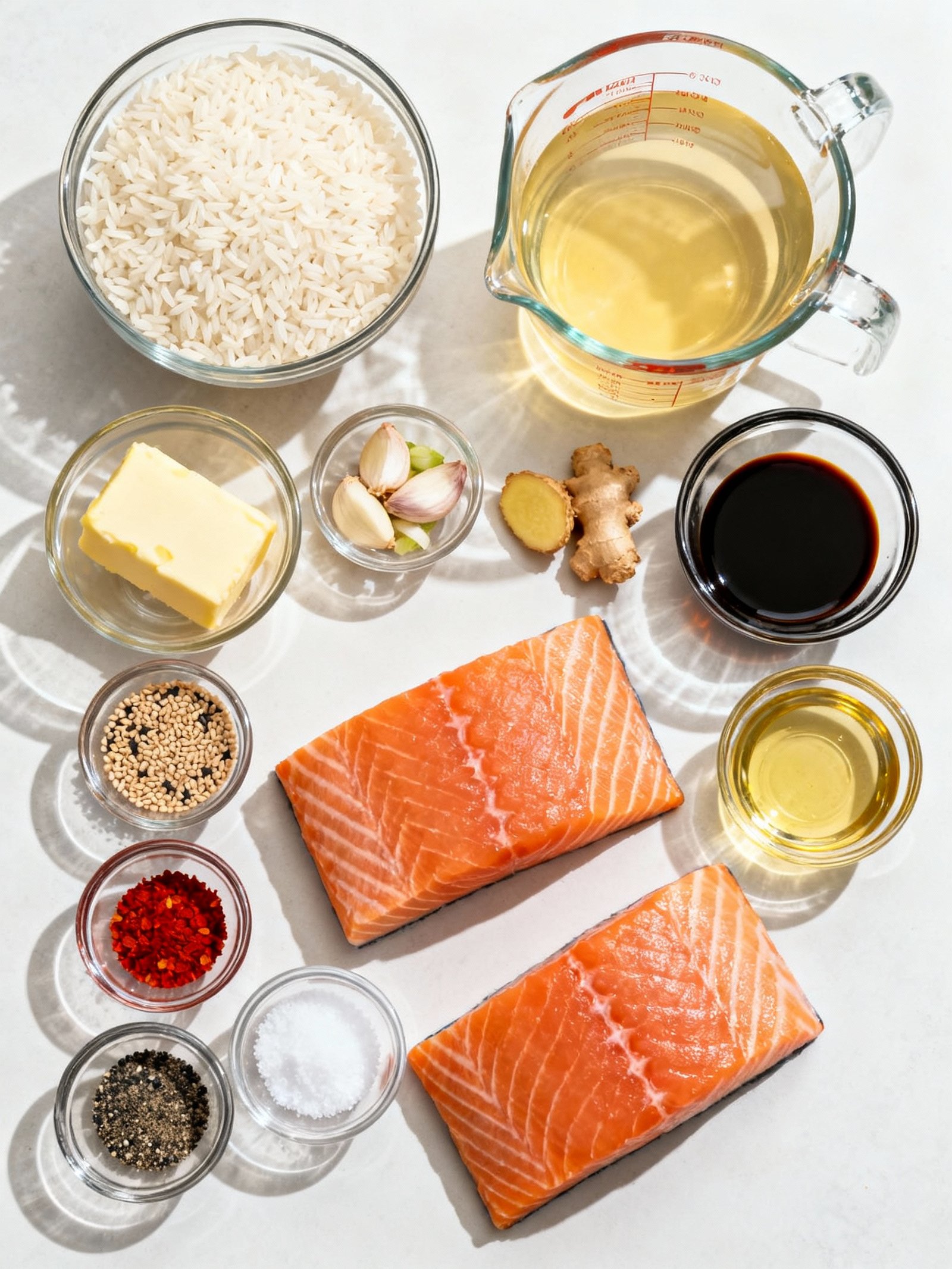 Buttery Salmon Rice (one pot recipe!) ingredients