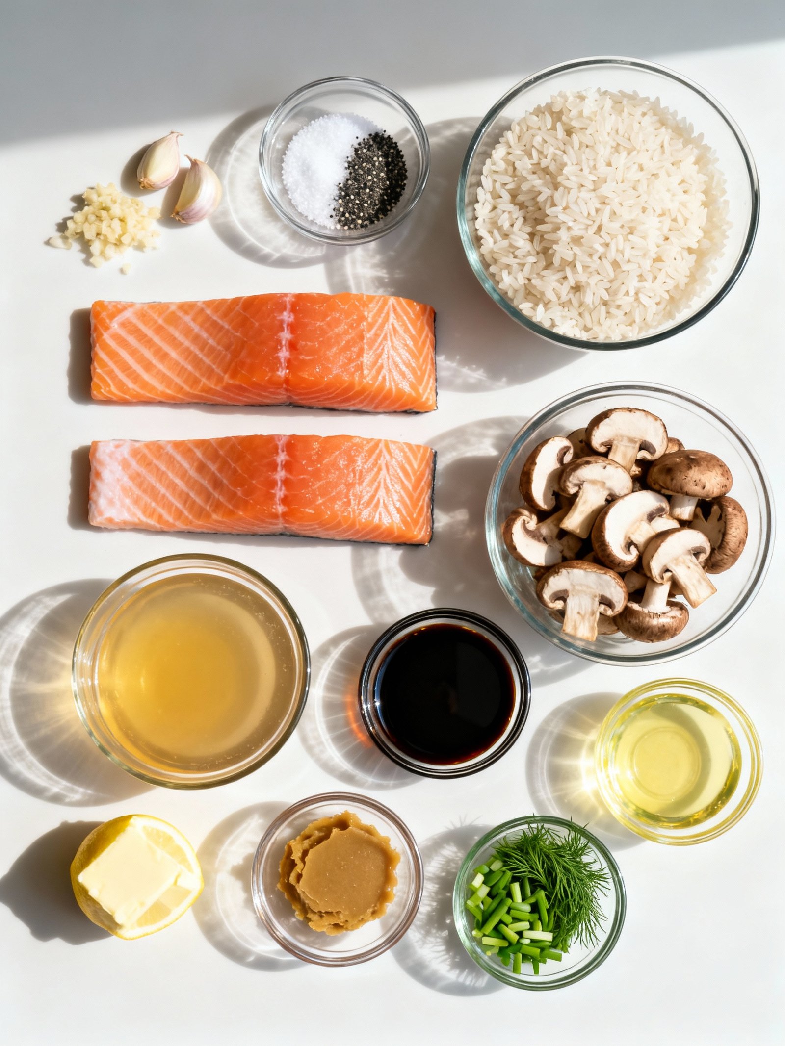 Buttery Salmon Rice (one pot recipe!) ingredients