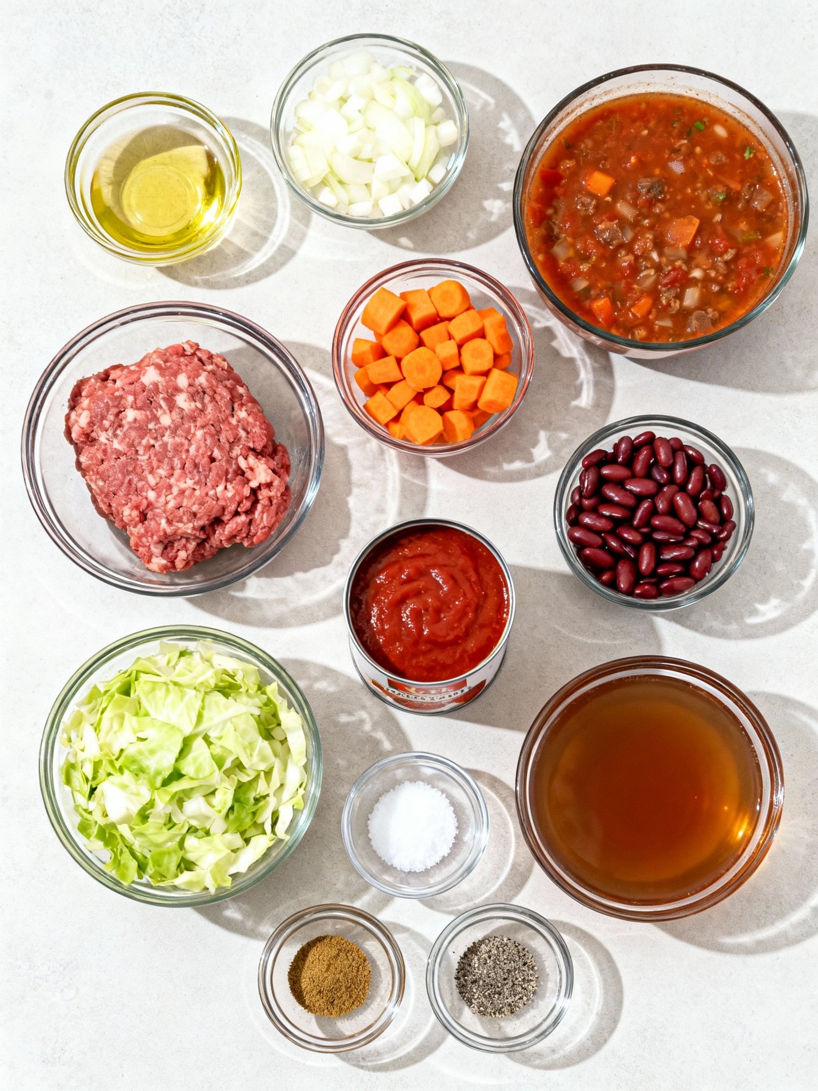 Cabbage Soup ingredients