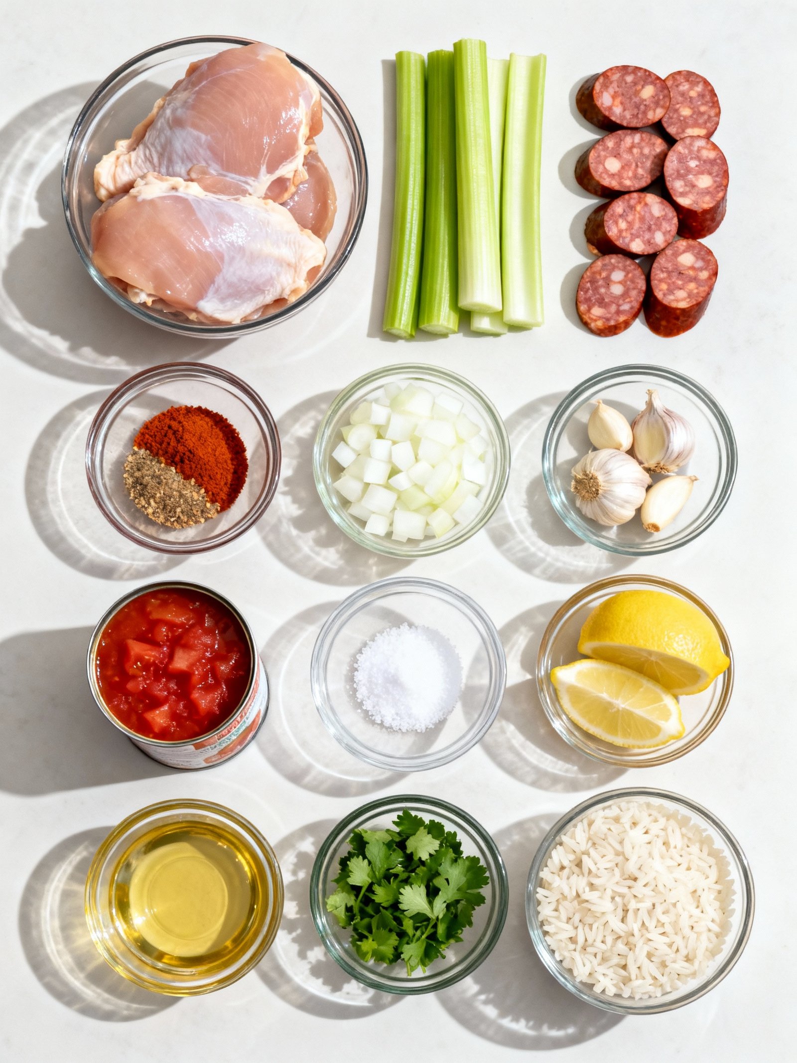 Cajun Chicken and Sausage Soup ingredients