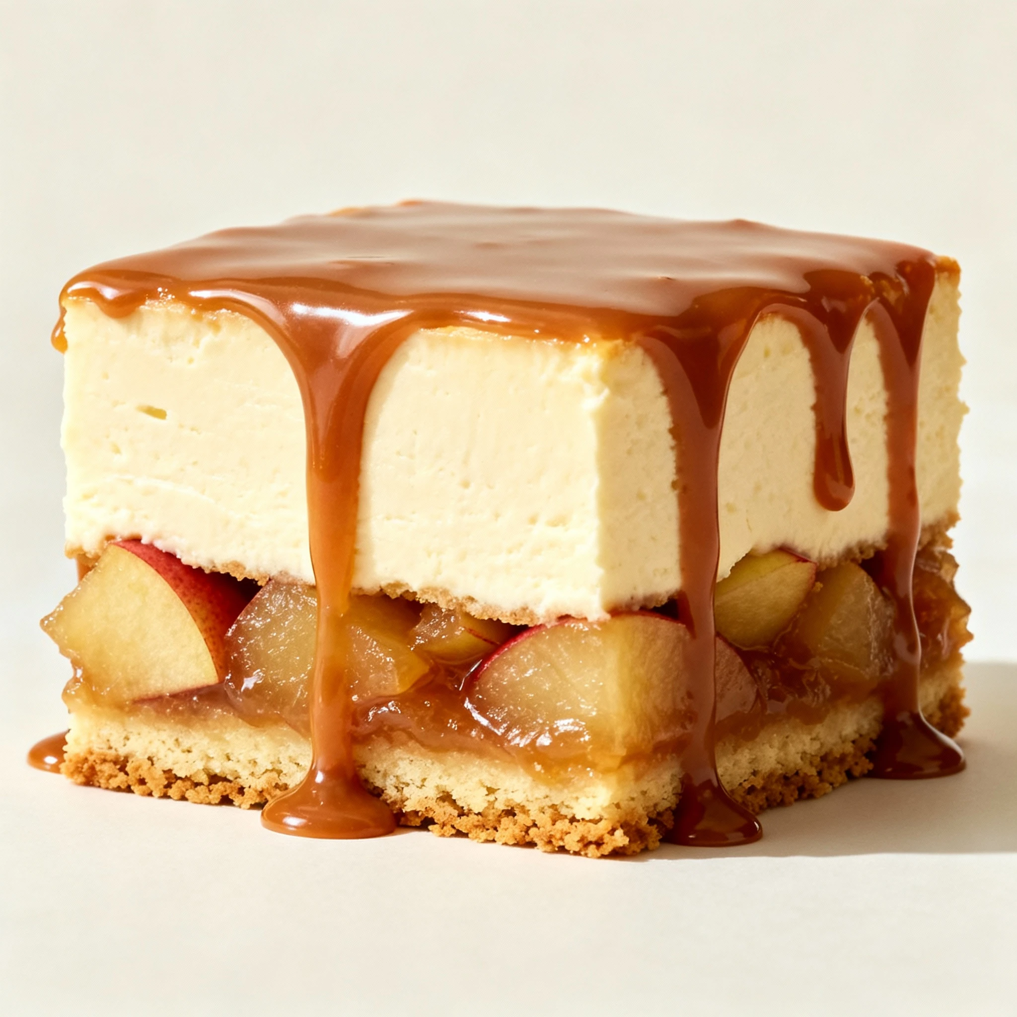 These Caramel Apple Cheesecake Bars are the perfect easy treat finished