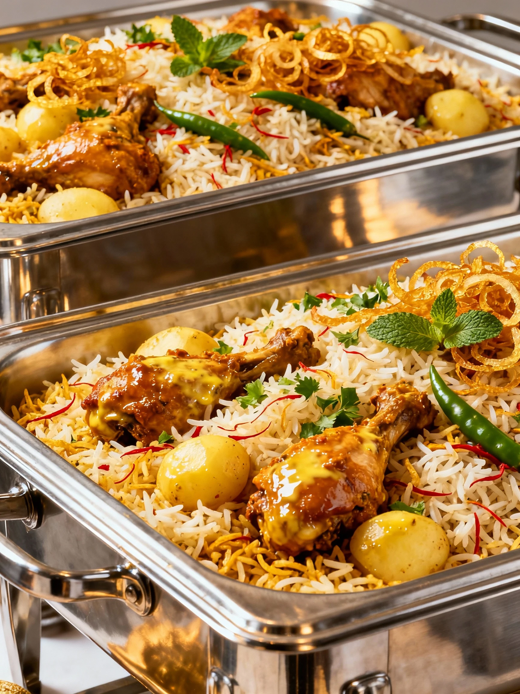 Catering Business Shuru 😆 2 Full Tray Chicken Biryani ki Recipe finished