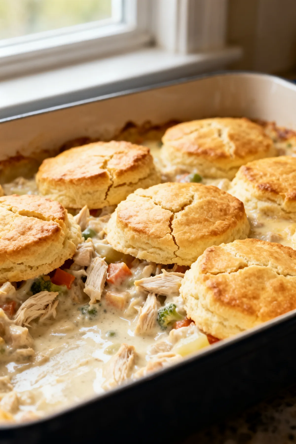 Chicken and Biscuits Casserole from Scratch