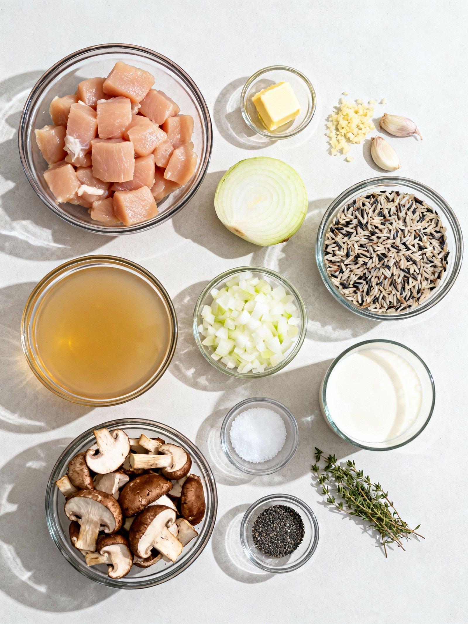 Chicken and Wild Rice Soup ingredients