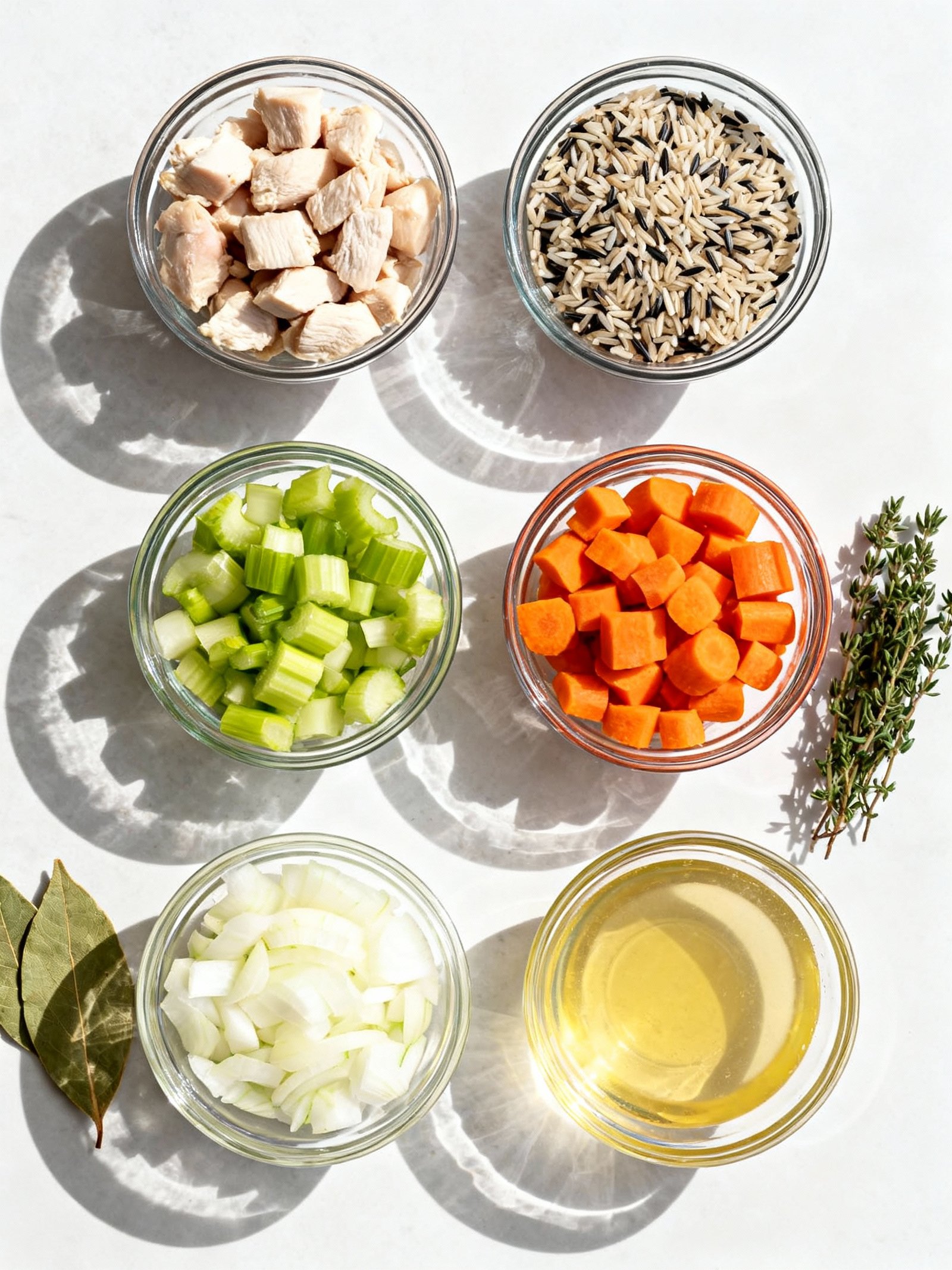 Chicken and Wild Rice Soup ingredients