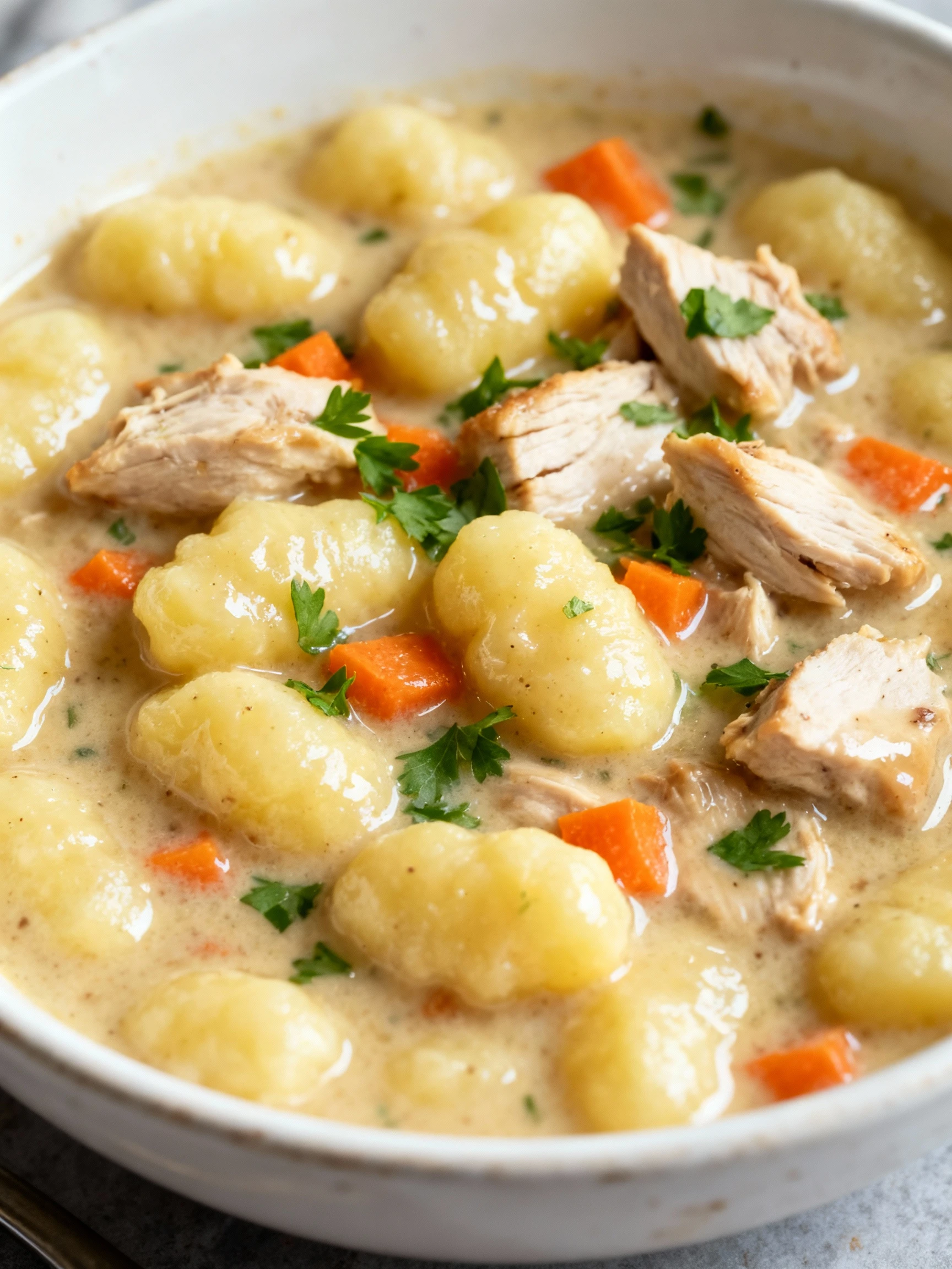 Chicken Gnocchi Soup finished