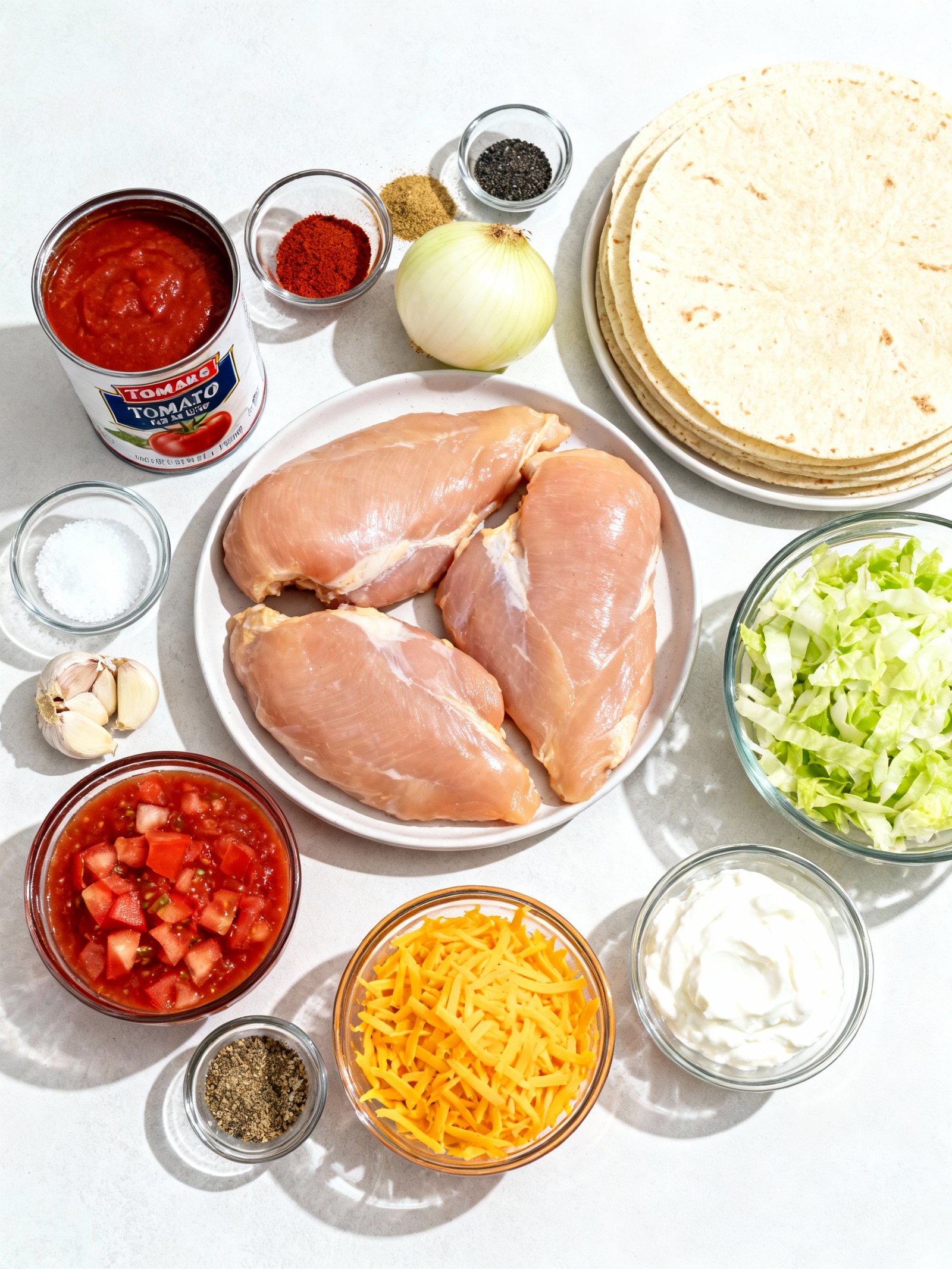 Chicken Tacos ingredients