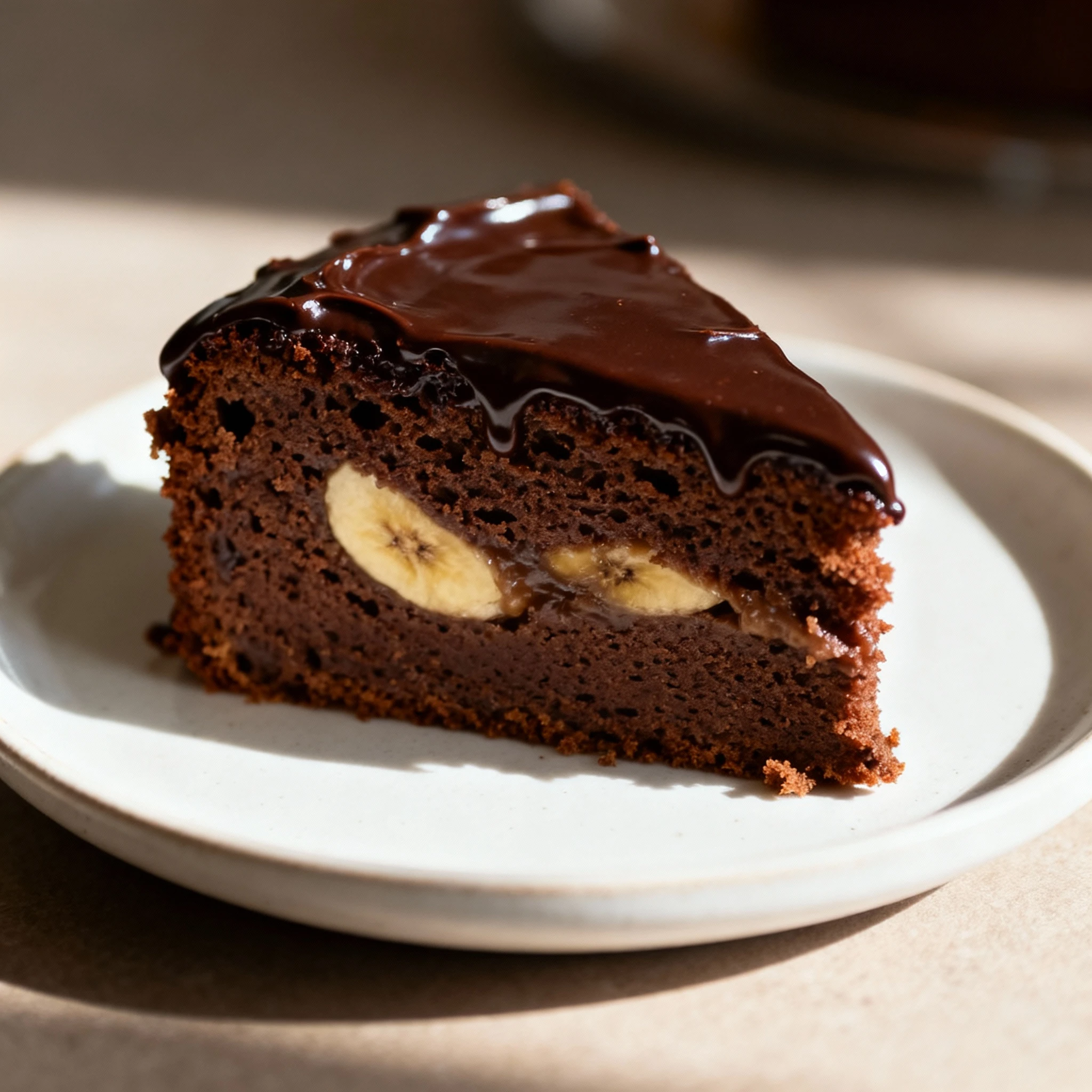 This one-bowl Chocolate Banana Applesauce Cake is made without oil or butter and is perfect for snacking finished