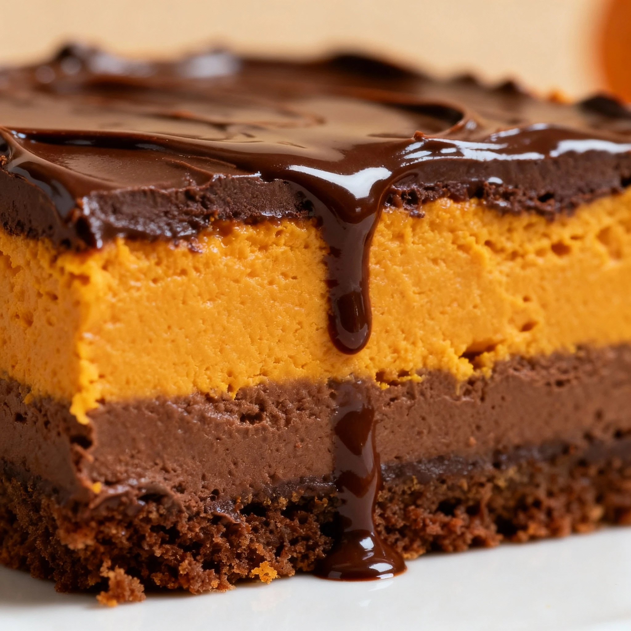 Layers of chocolate and pumpkin cheesecake come together in these dreamy bars. A fall dessert thats as stunning as it is delicious finished