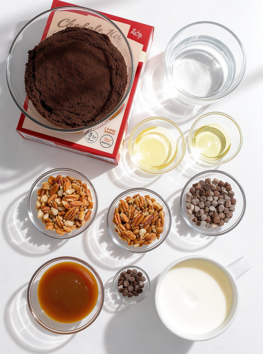 Chocolate Turtle Cake ingredients