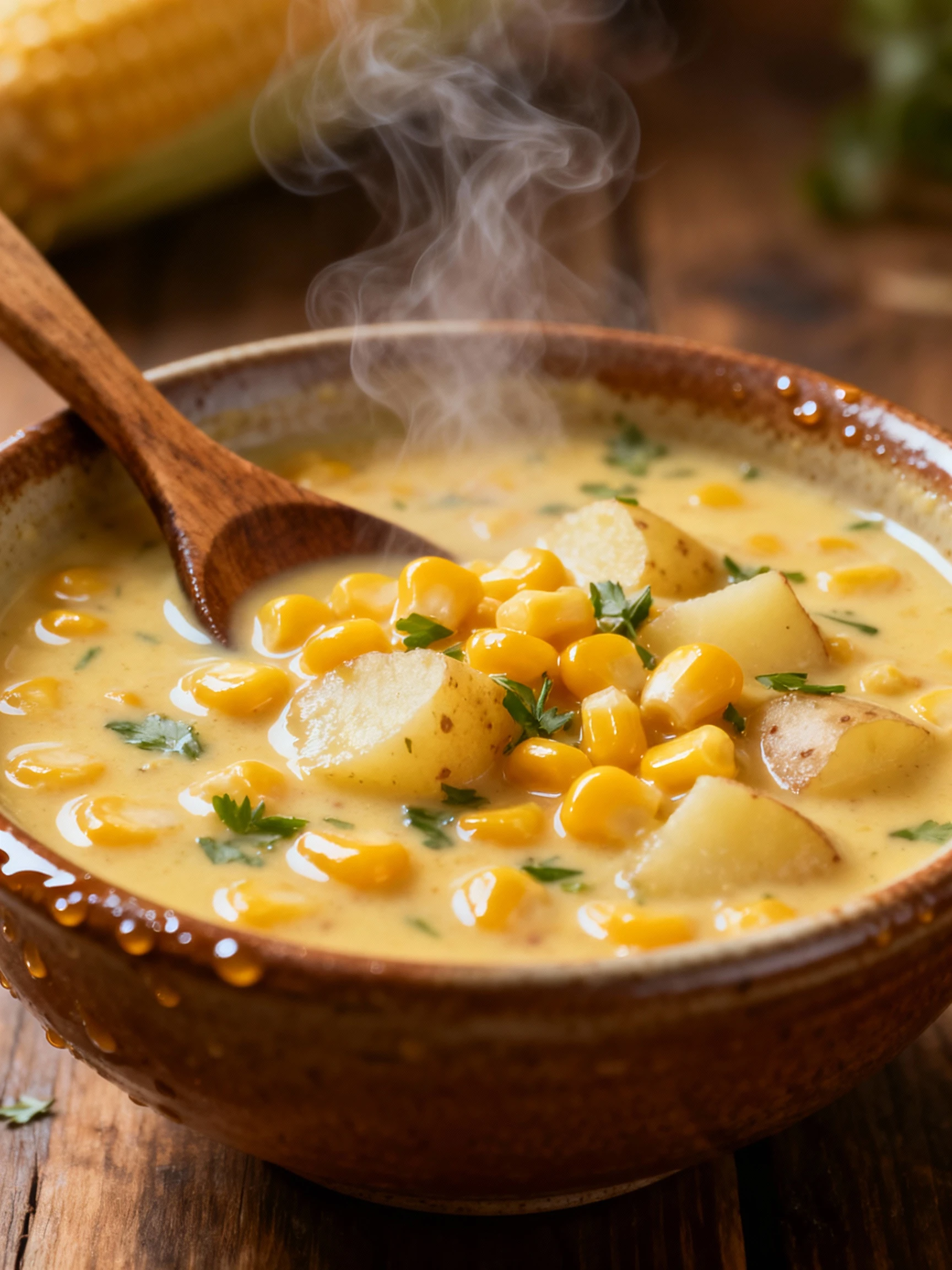 Corn Chowder finished