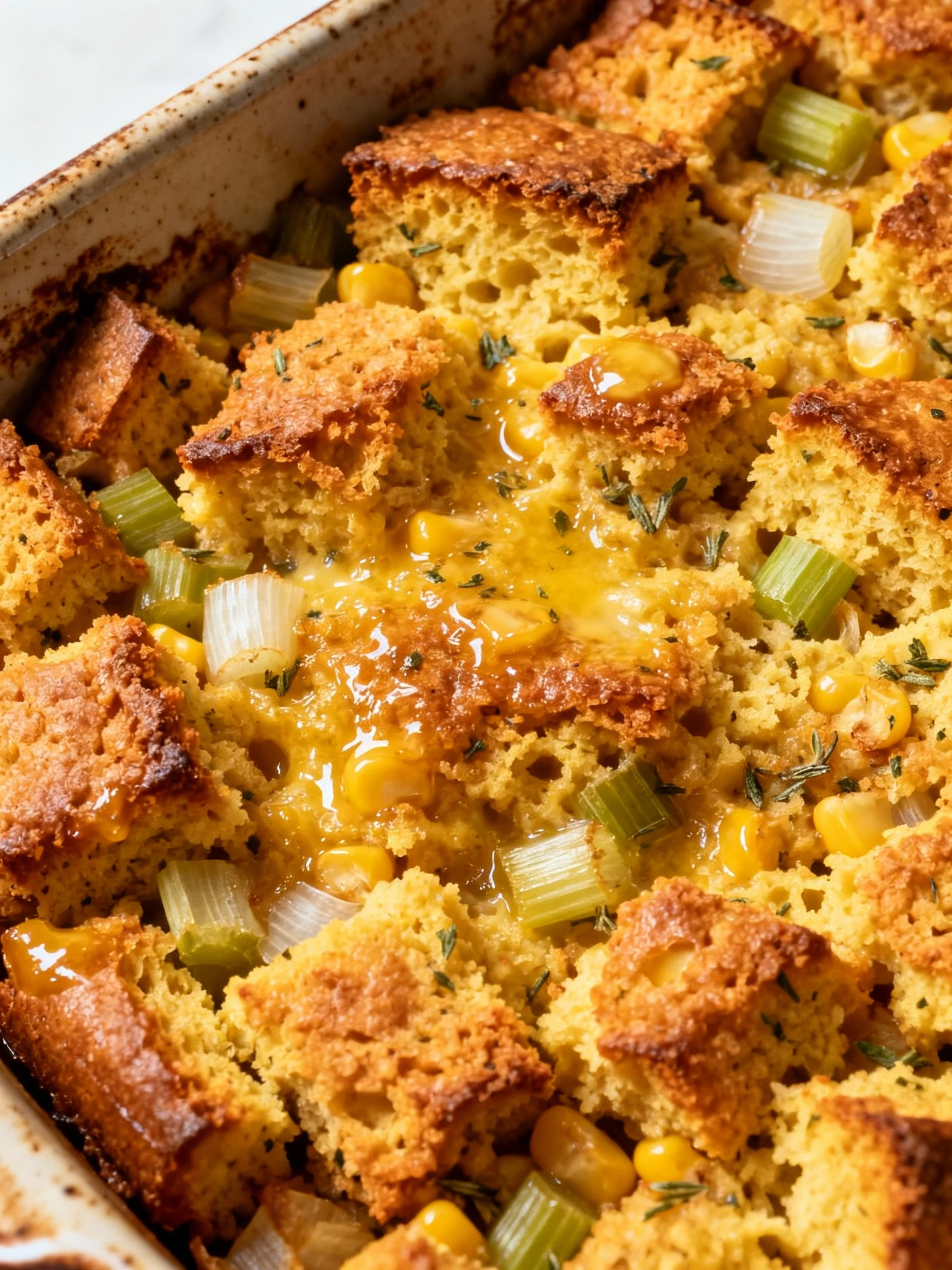 Cornbread Stuffing finished