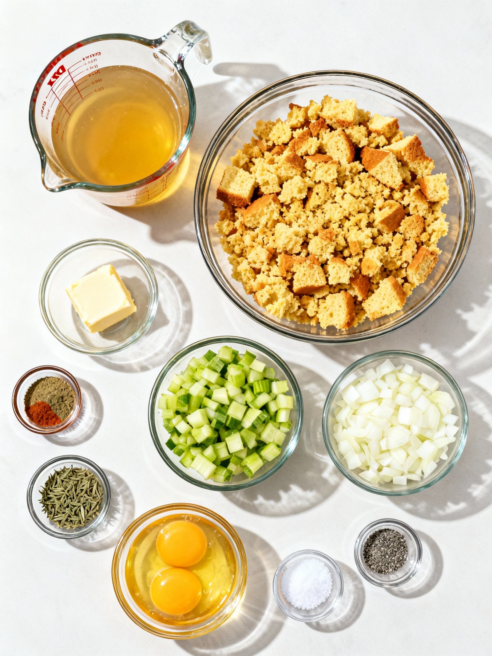 Cornbread Stuffing ingredients