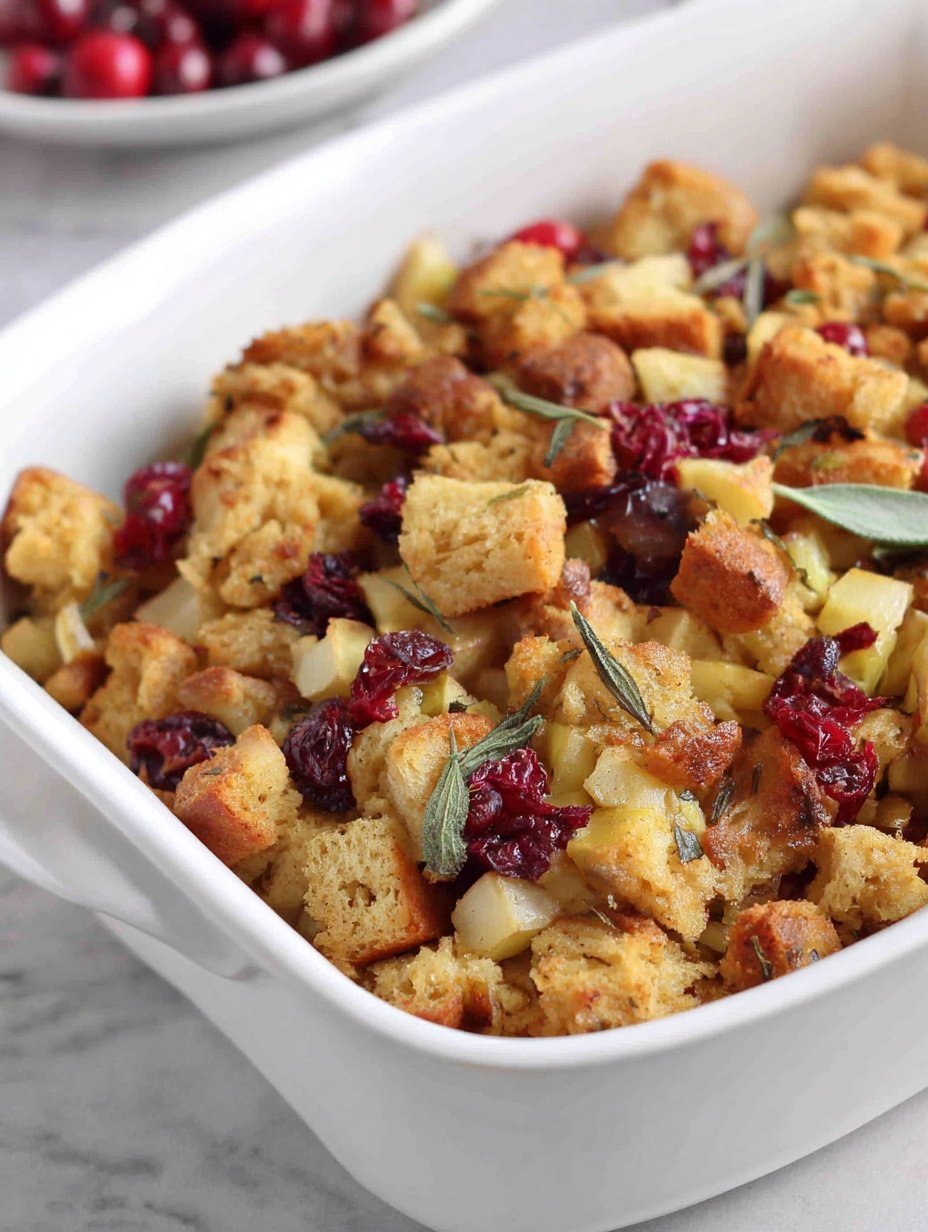 Cranberry Apple Stuffing finished