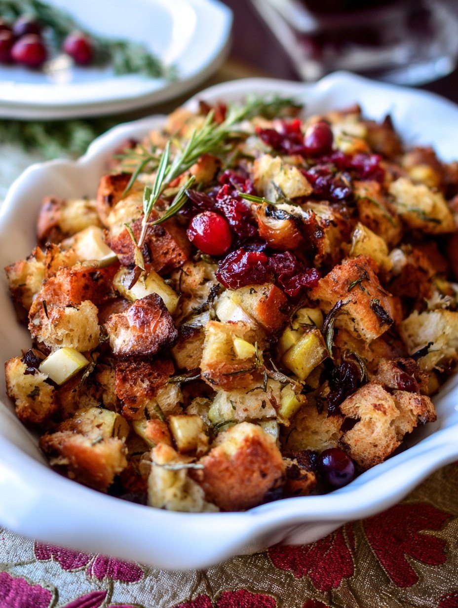 Cranberry Apple Stuffing finished